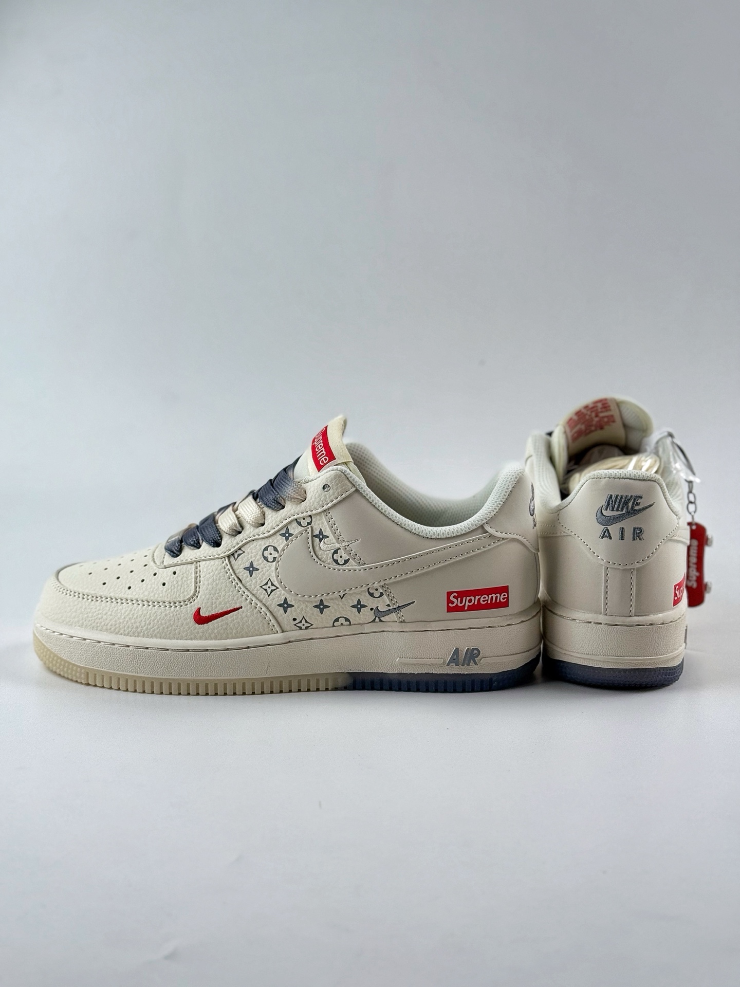 260 Nike Air Force 1 Low 07 x Supreme 白灰红三小钩 HH7518-077
