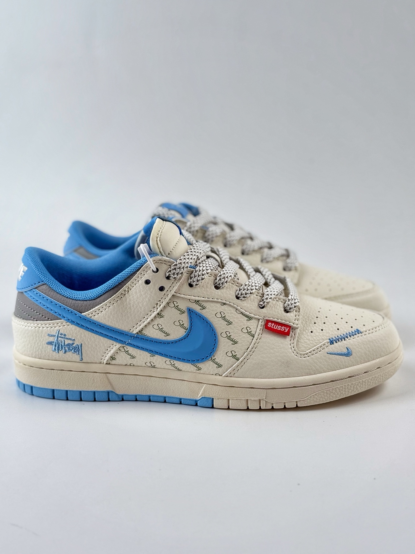 280 Nike SB Dunk Low x Stussy 白蓝小钩满天星 XS6089-539