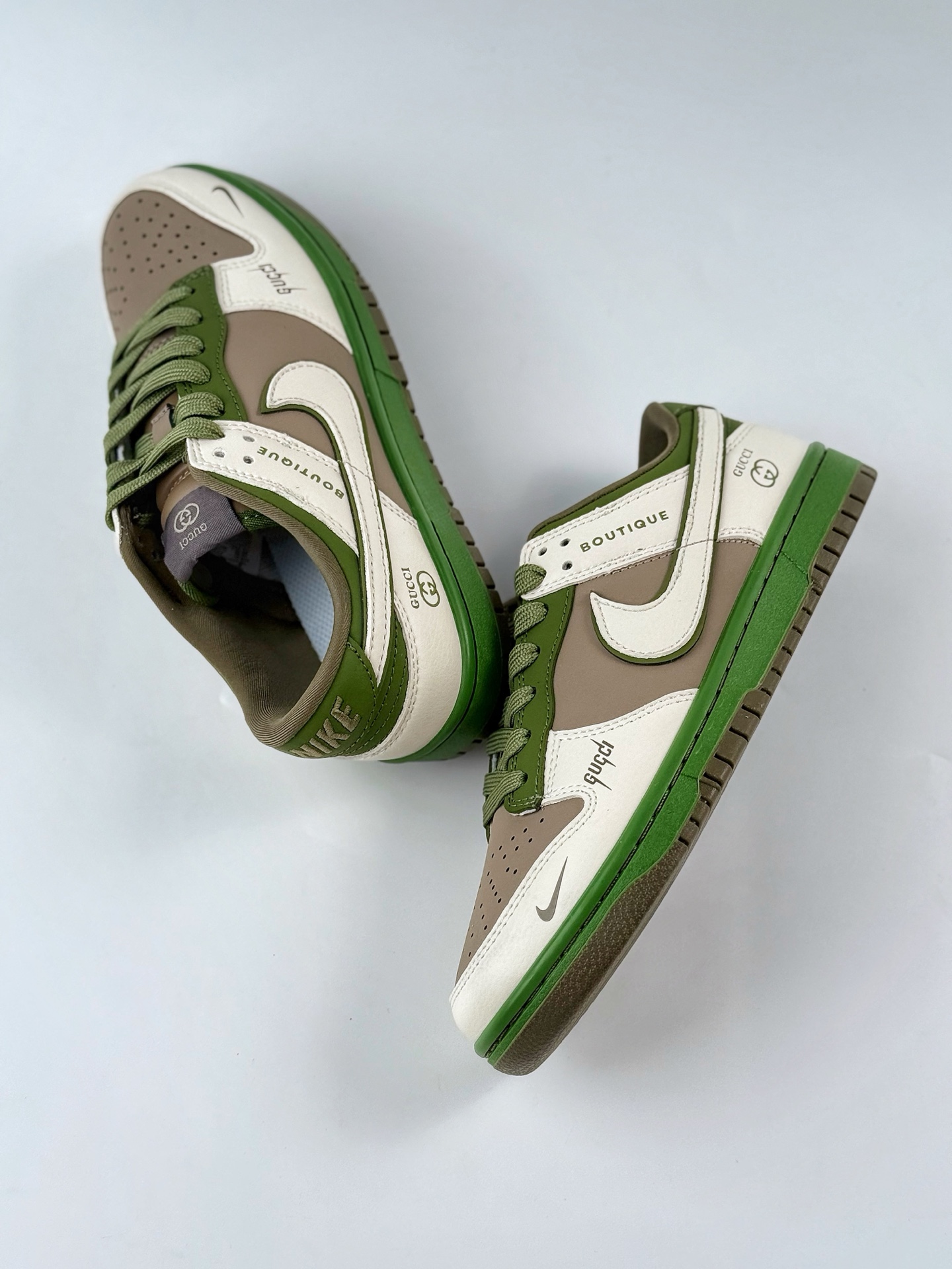 240 Nike SB Dunk Low x GUCCI 白棕绿小钩 XY2026-150
