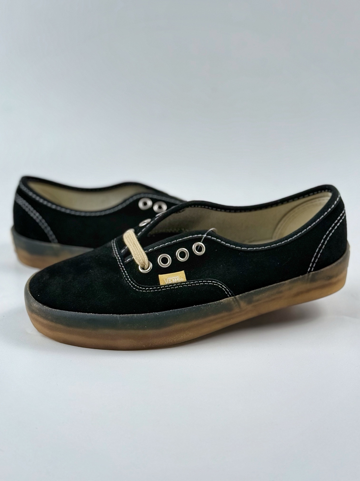 150 Vans Premium Authentic 麂皮复古半透明包边男女休闲鞋低帮板鞋