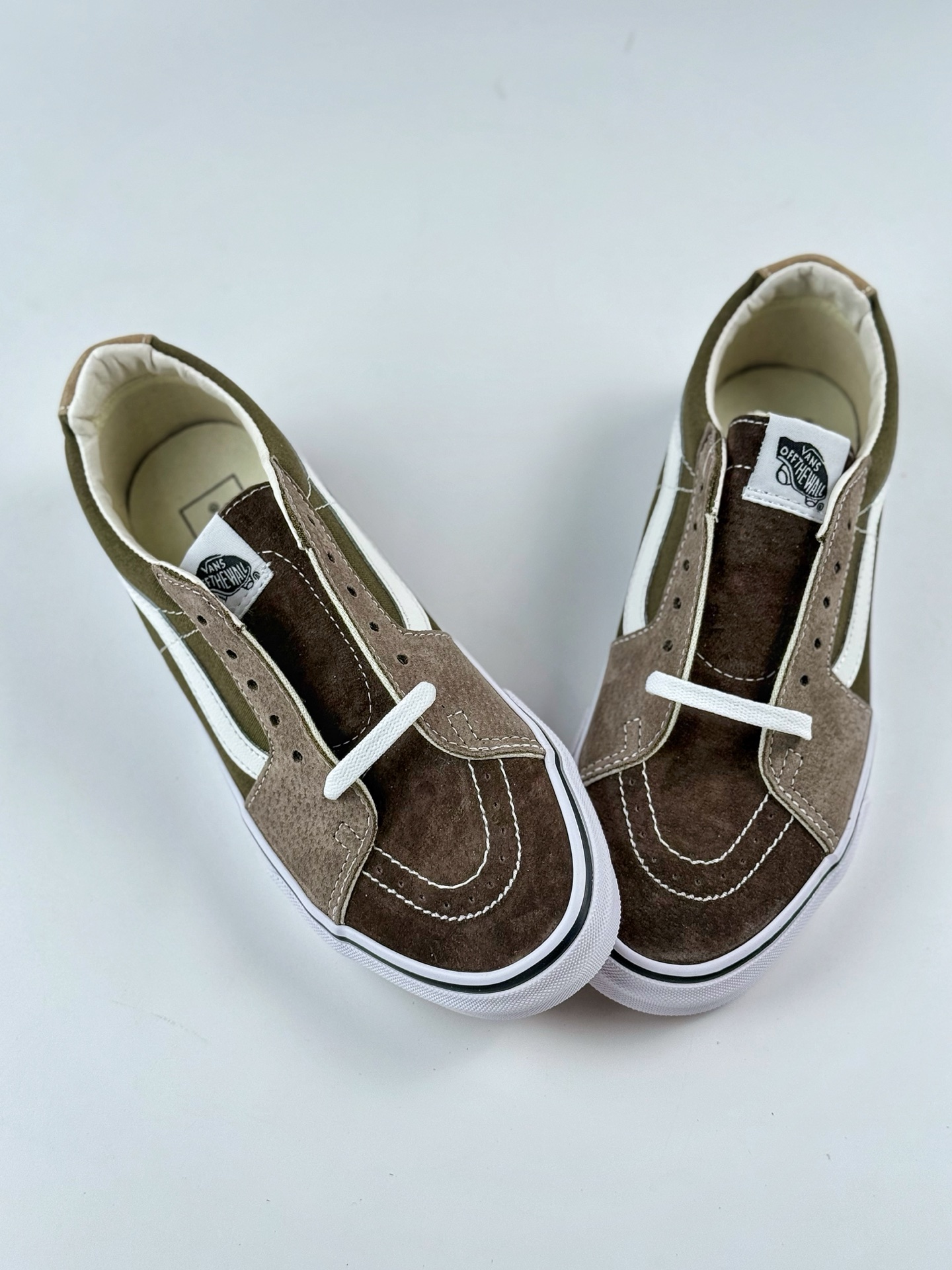 140 VANS范斯Sk8-Low 2022夏季新款 复古棕绿拼接低帮情侣运动休闲帆布鞋滑板鞋 VN0A4UUKB7
