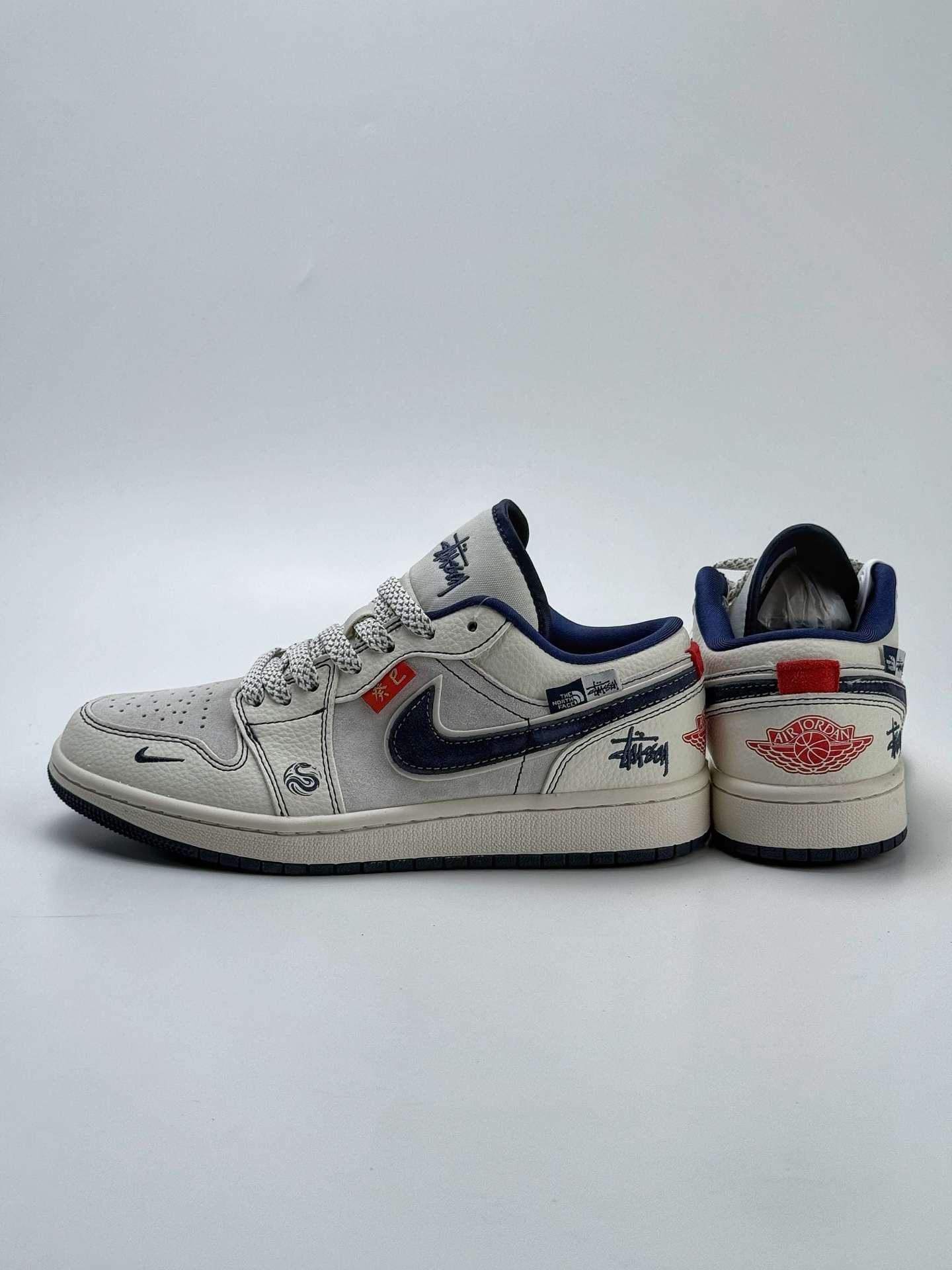 280 Air Jordan 1 Retro Low x Stussy 蛇年限定 白蓝小钩满天星 YX5066-316