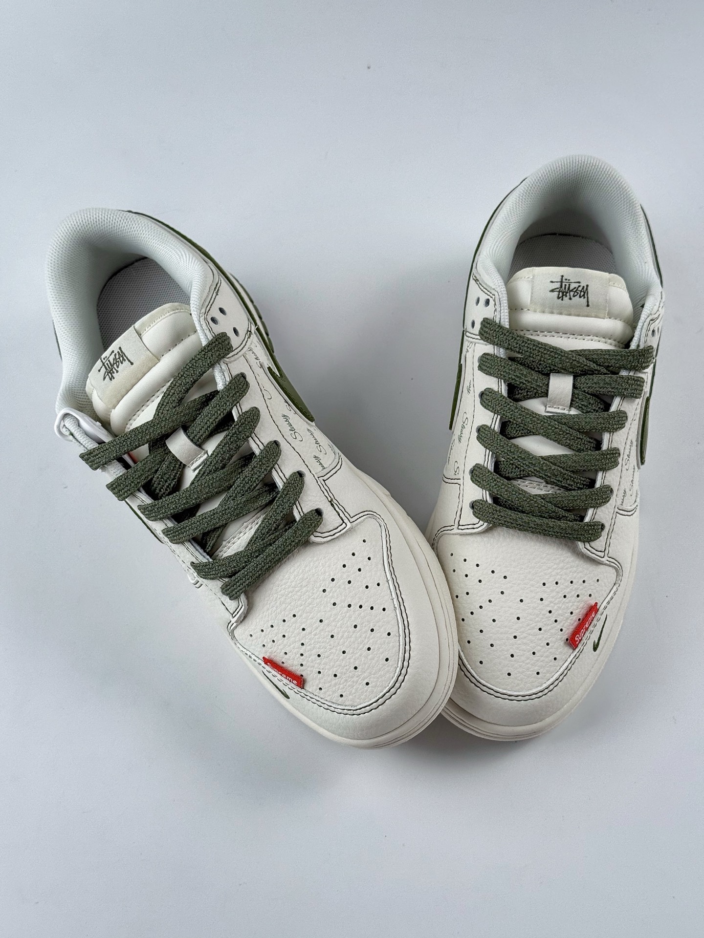 Nike SB Dunk Low x Stussy 白绿小钩满天星 XS6089-533