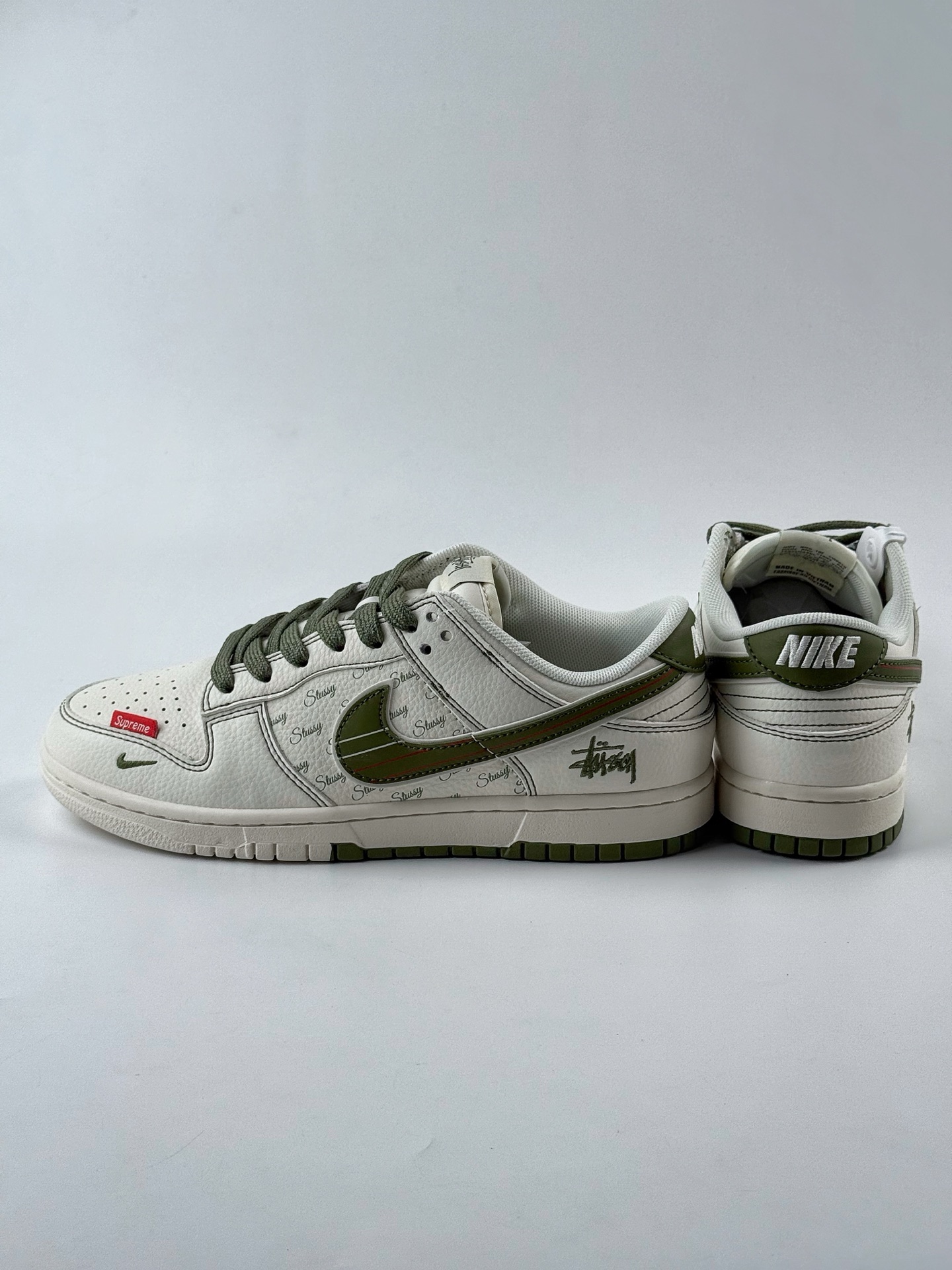 Nike SB Dunk Low x Stussy 白绿小钩满天星 XS6089-533