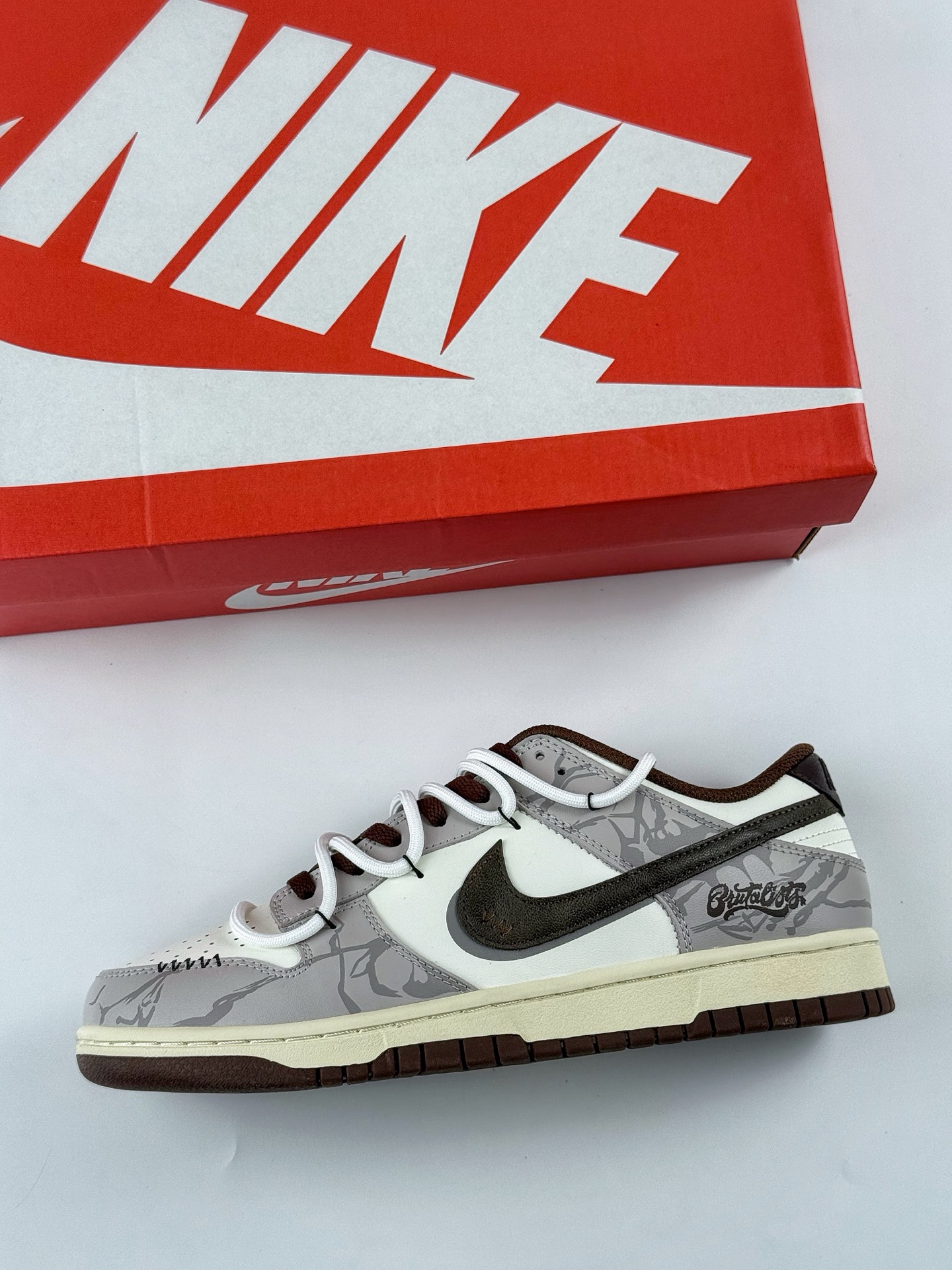 Nike SB Dunk Low 考拉派对 破碎网格 美式复古 工装 机能风 棕 DD1503-124