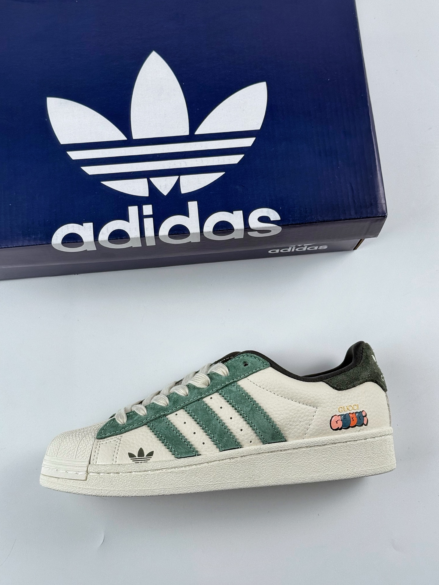 AD Originals Superstar x GUCCI 白绿 XS0001