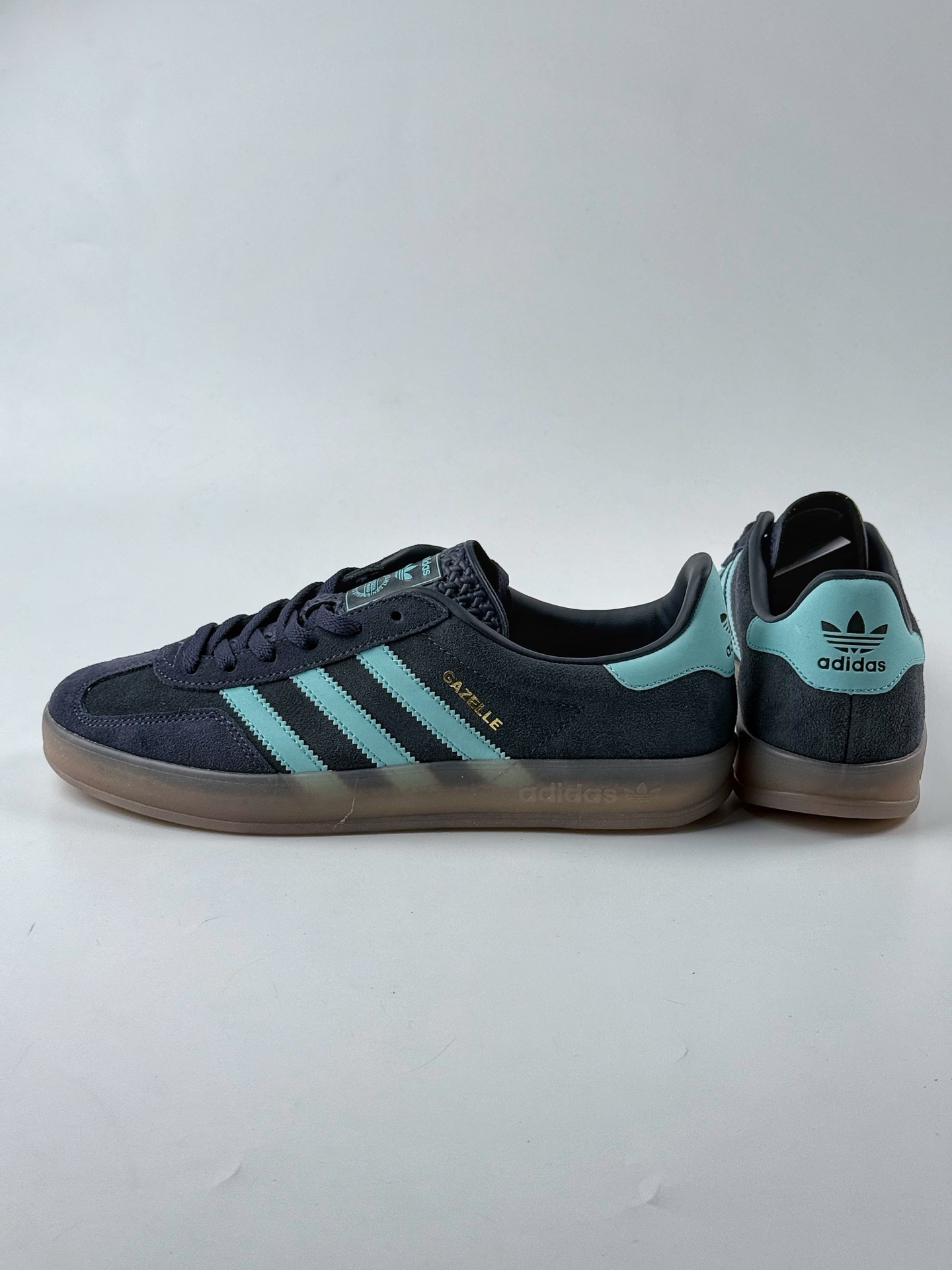160 adidas Originals Gazelle INdoor 蓝绿 三叶草休闲防滑耐磨低帮板鞋 JI2587