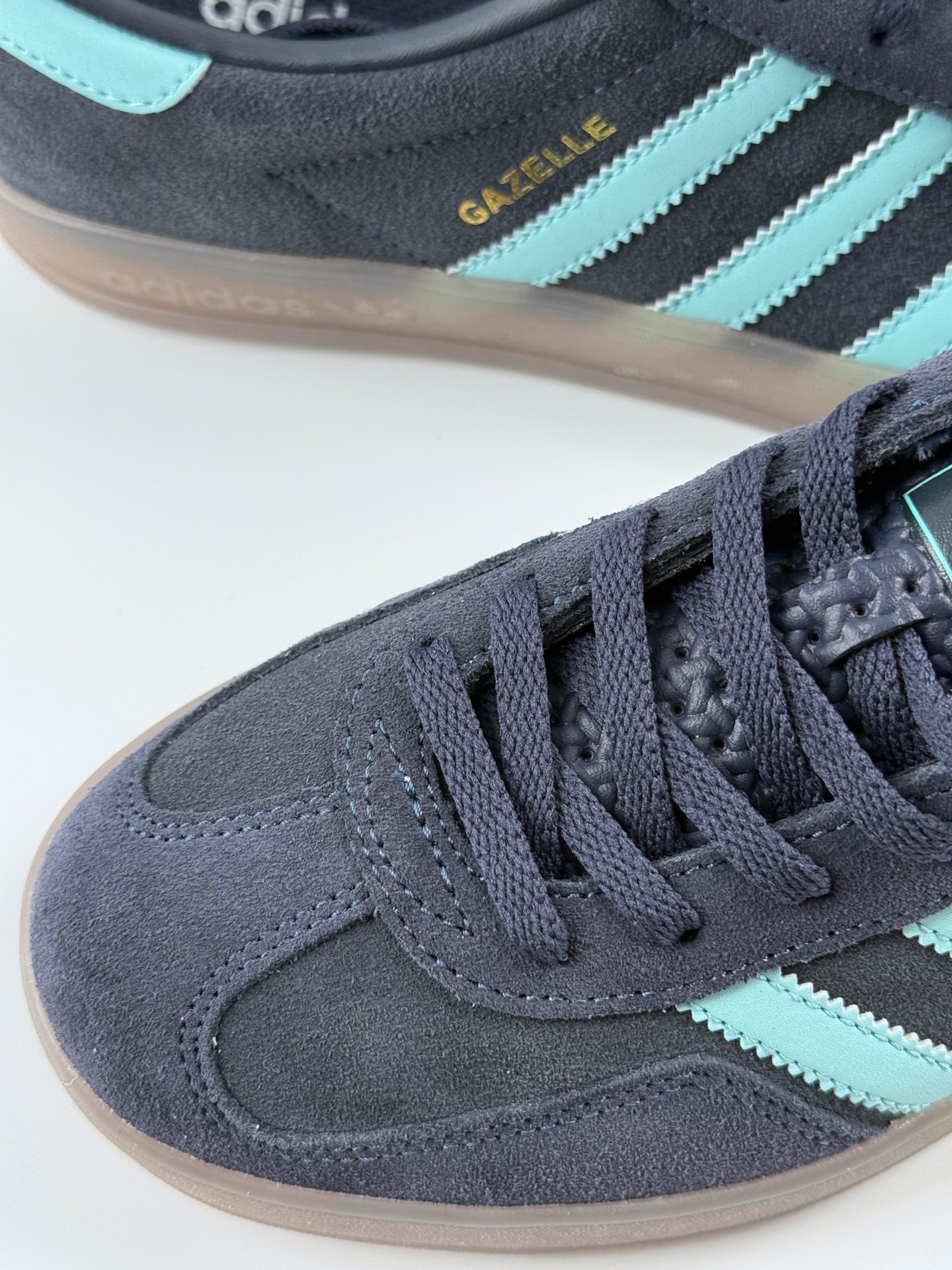 160 adidas Originals Gazelle INdoor 蓝绿 三叶草休闲防滑耐磨低帮板鞋 JI2587