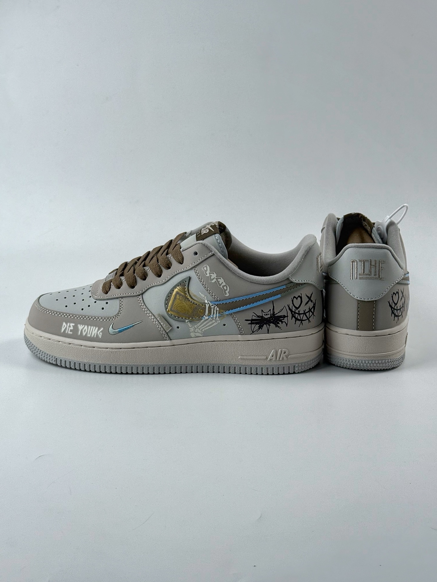 Nike Air Force 1 Low 07 白灰蓝小钩 XL2321-111
