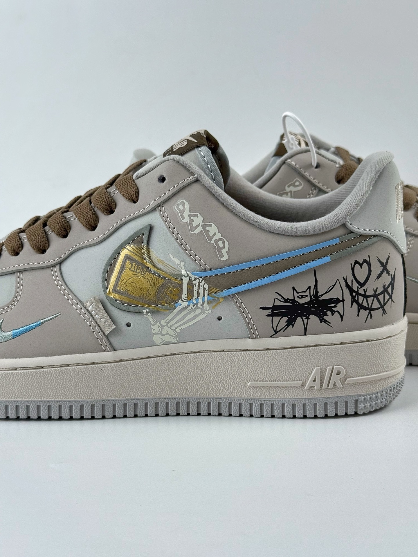 Nike Air Force 1 Low 07 白灰蓝小钩 XL2321-111