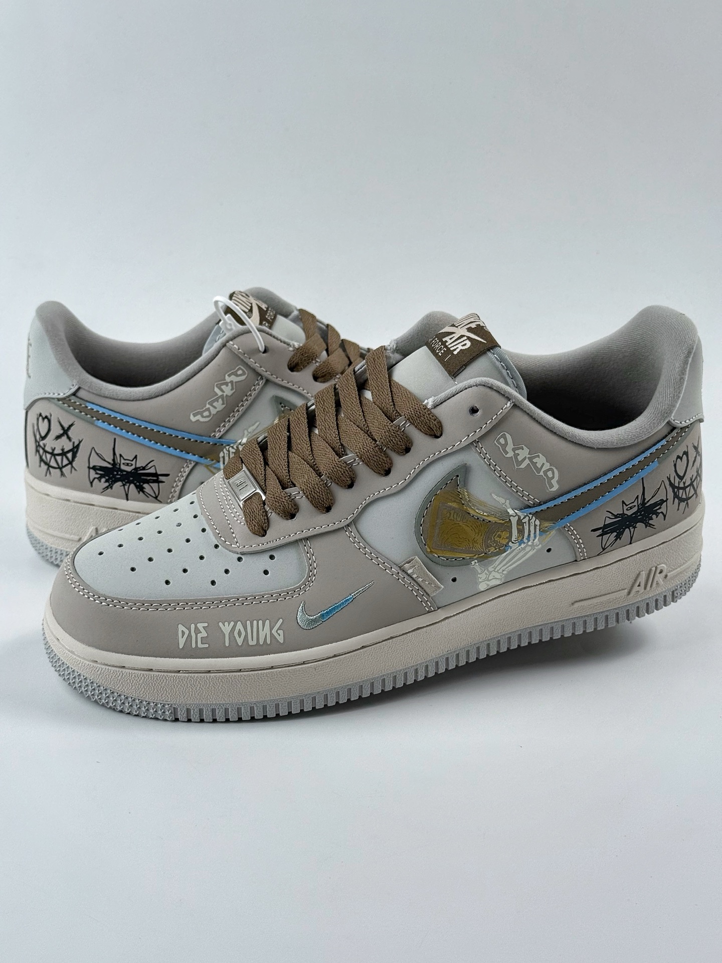 Nike Air Force 1 Low 07 白灰蓝小钩 XL2321-111
