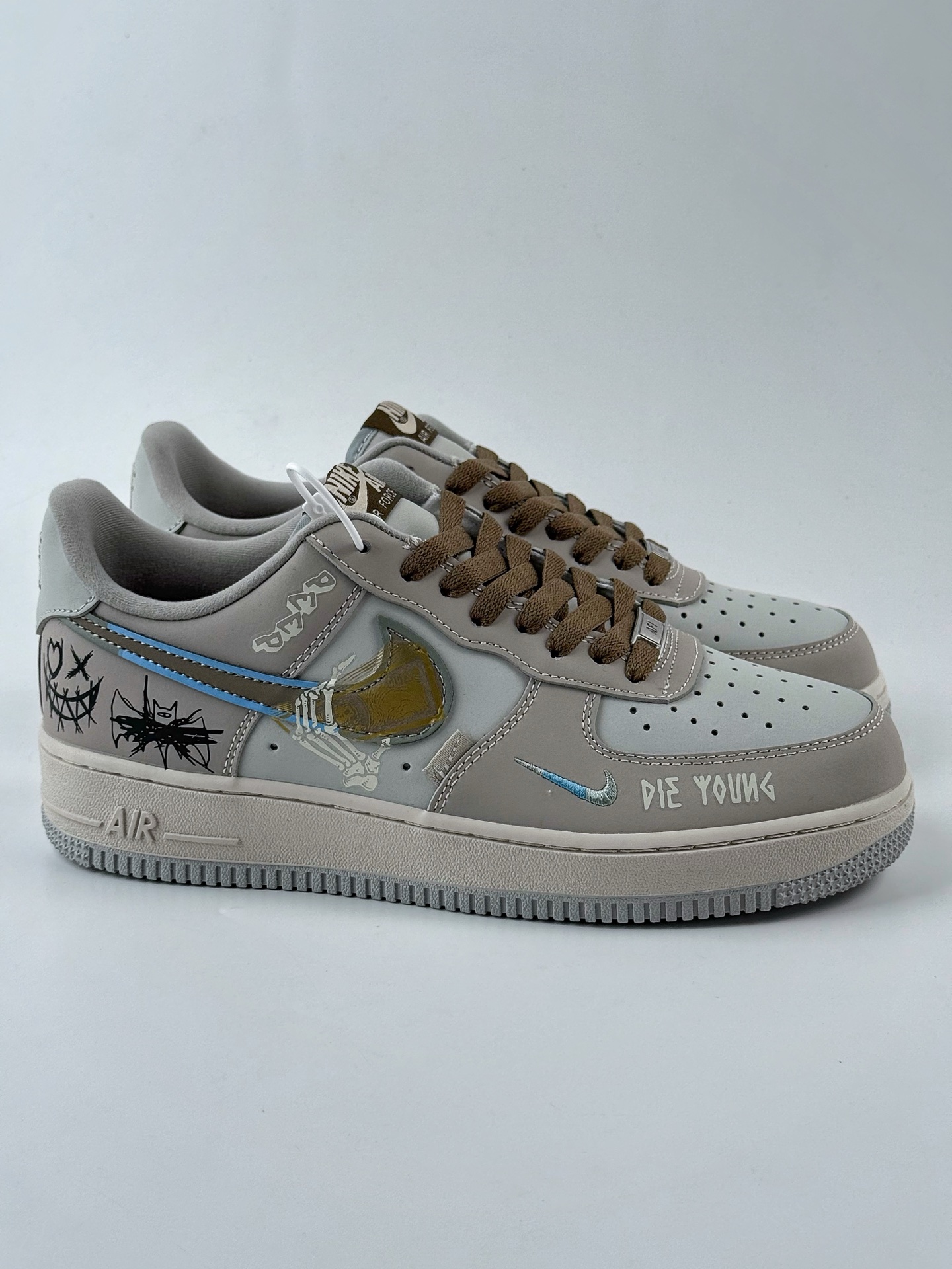Nike Air Force 1 Low 07 白灰蓝小钩 XL2321-111