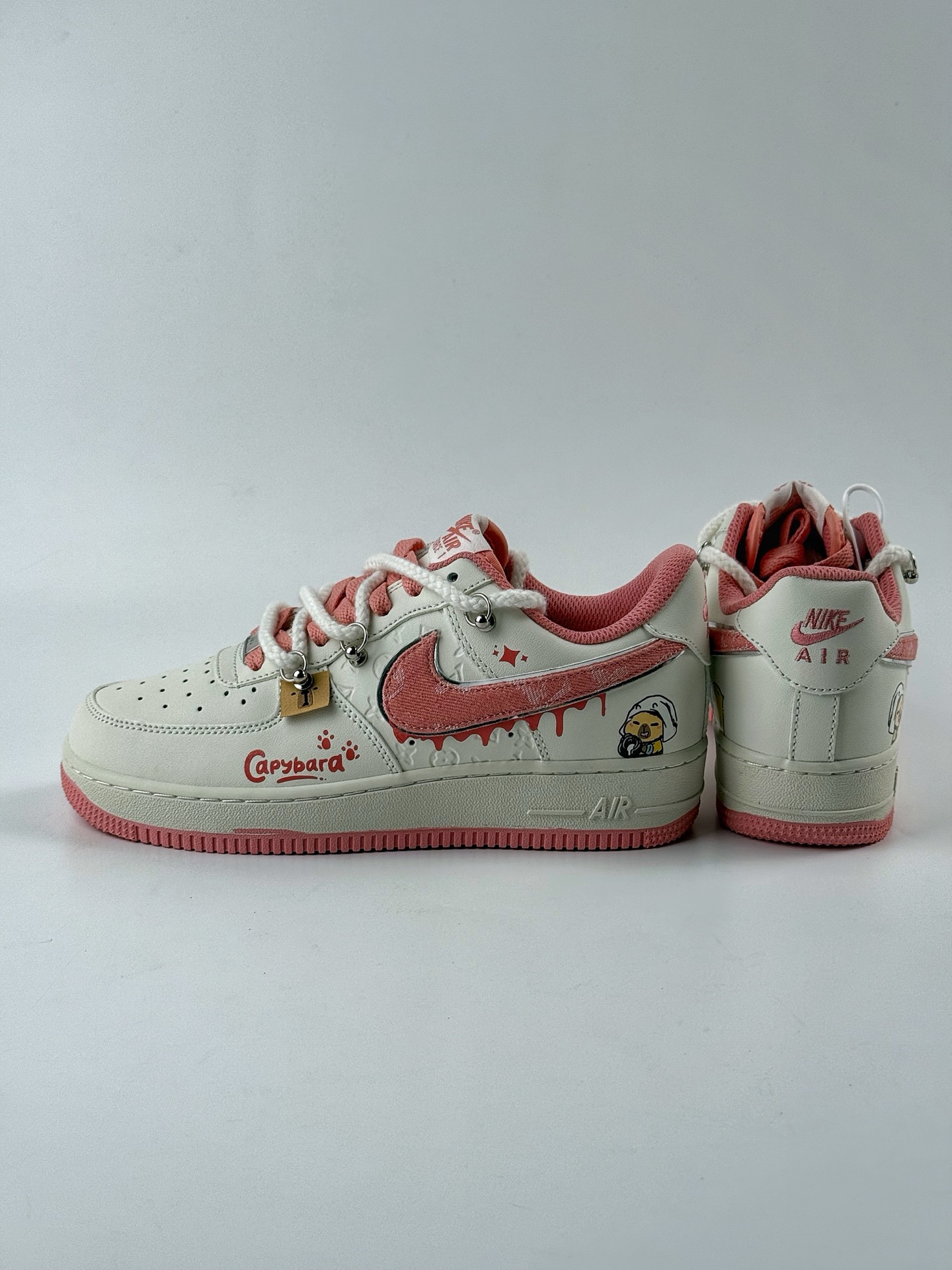 260 Nike Air Force 1 Low 07 白粉麻绳绑带 LV0506-880