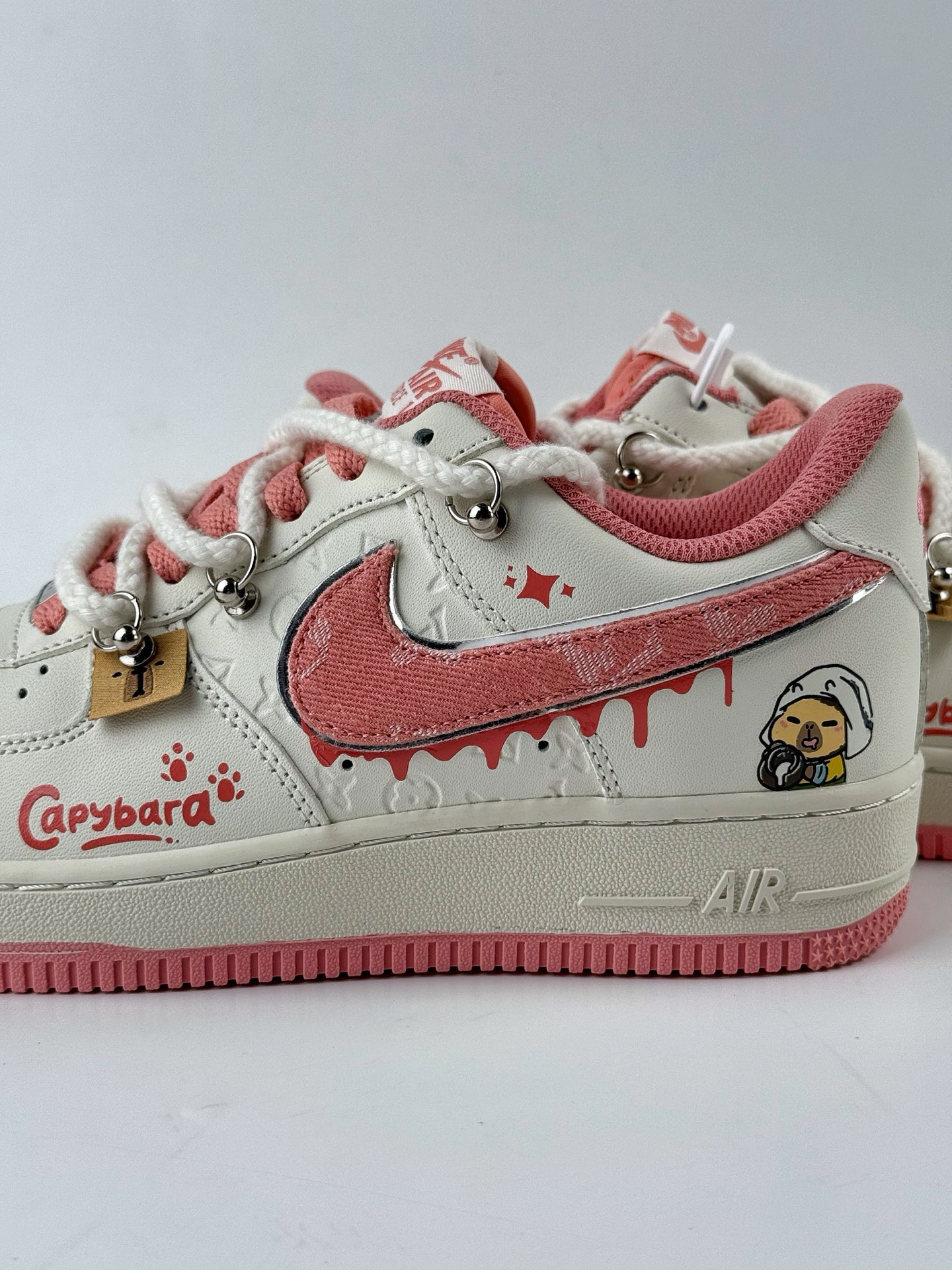 260 Nike Air Force 1 Low 07 白粉麻绳绑带 LV0506-880