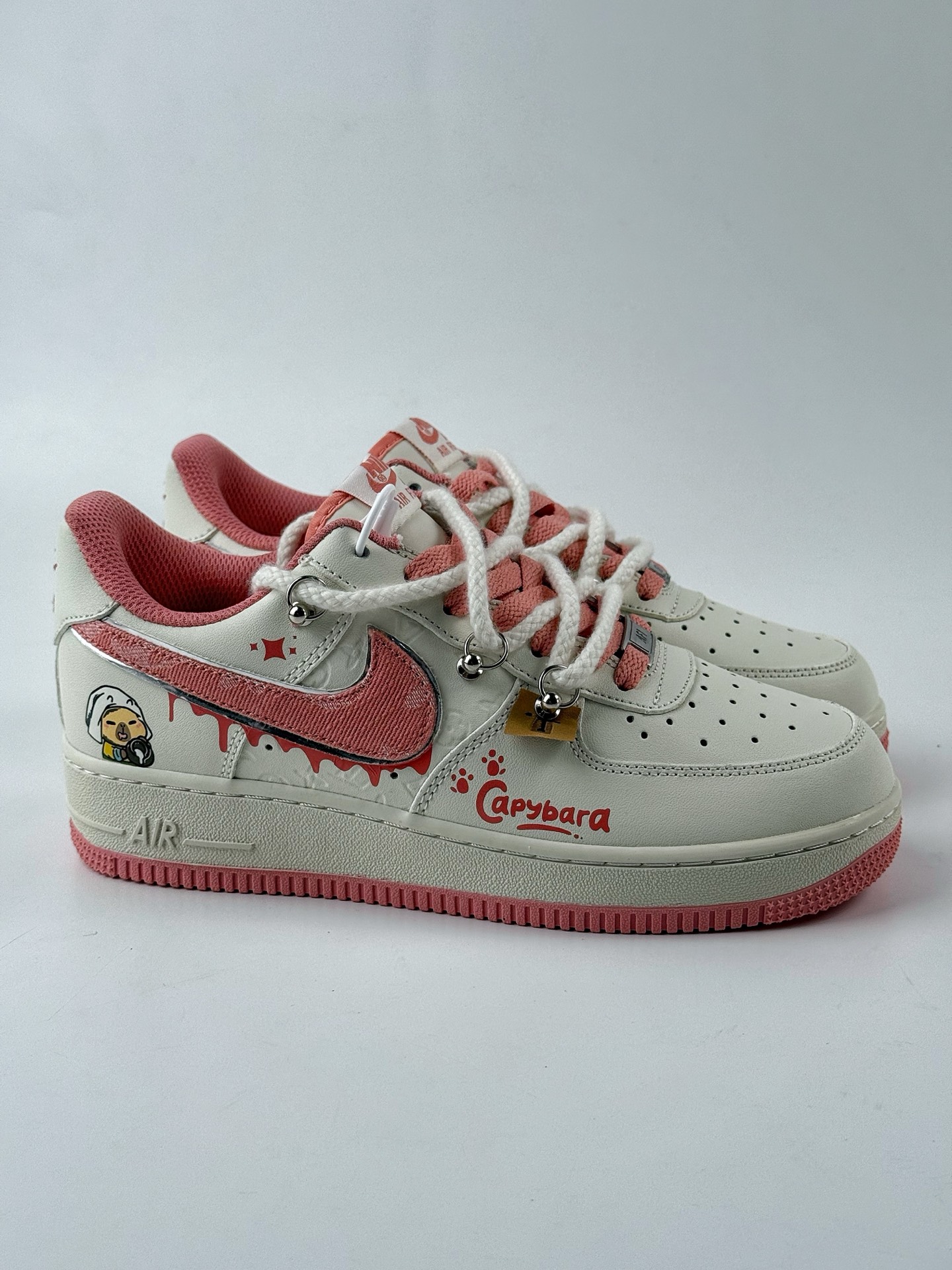 260 Nike Air Force 1 Low 07 白粉麻绳绑带 LV0506-880