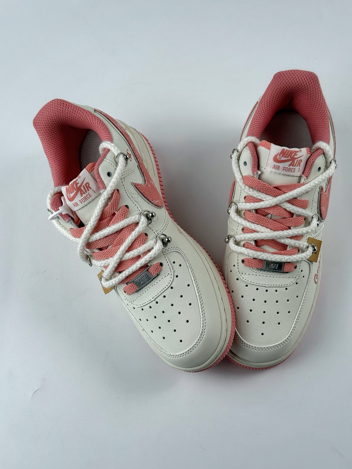 260 Nike Air Force 1 Low 07 白粉麻绳绑带 LV0506-880