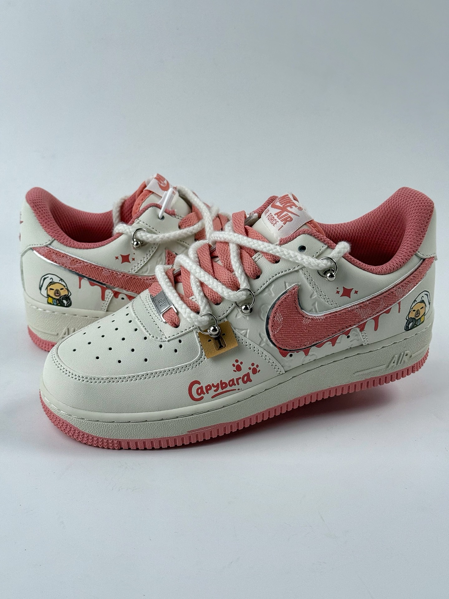 260 Nike Air Force 1 Low 07 白粉麻绳绑带 LV0506-880