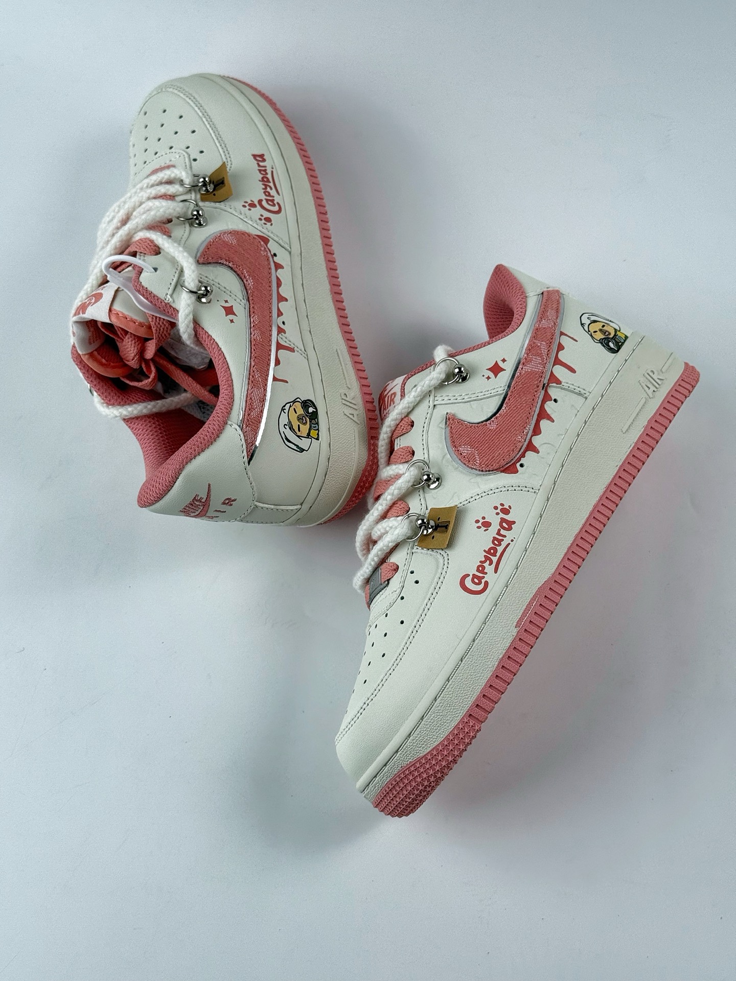 260 Nike Air Force 1 Low 07 白粉麻绳绑带 LV0506-880