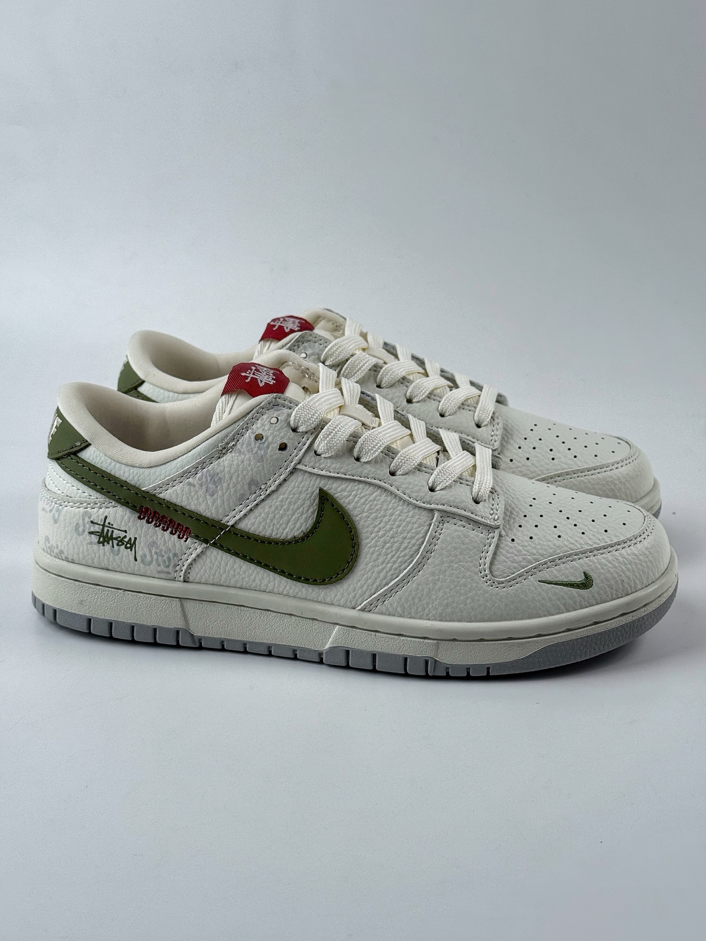 240 Nike SB Dunk Low x Stussy 白绿小钩 XY2026-156