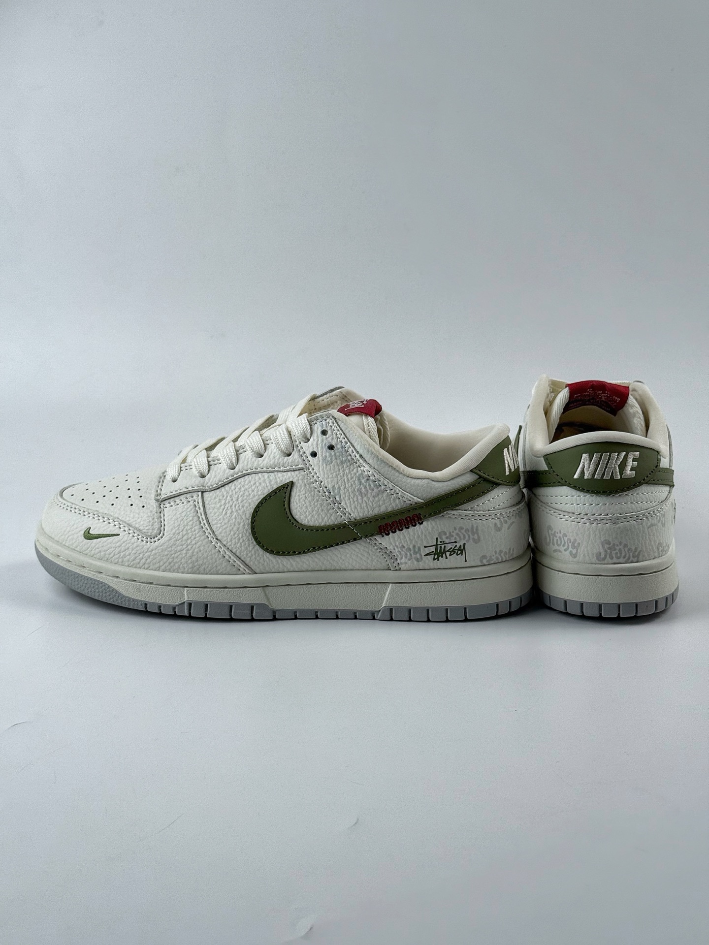240 Nike SB Dunk Low x Stussy 白绿小钩 XY2026-156