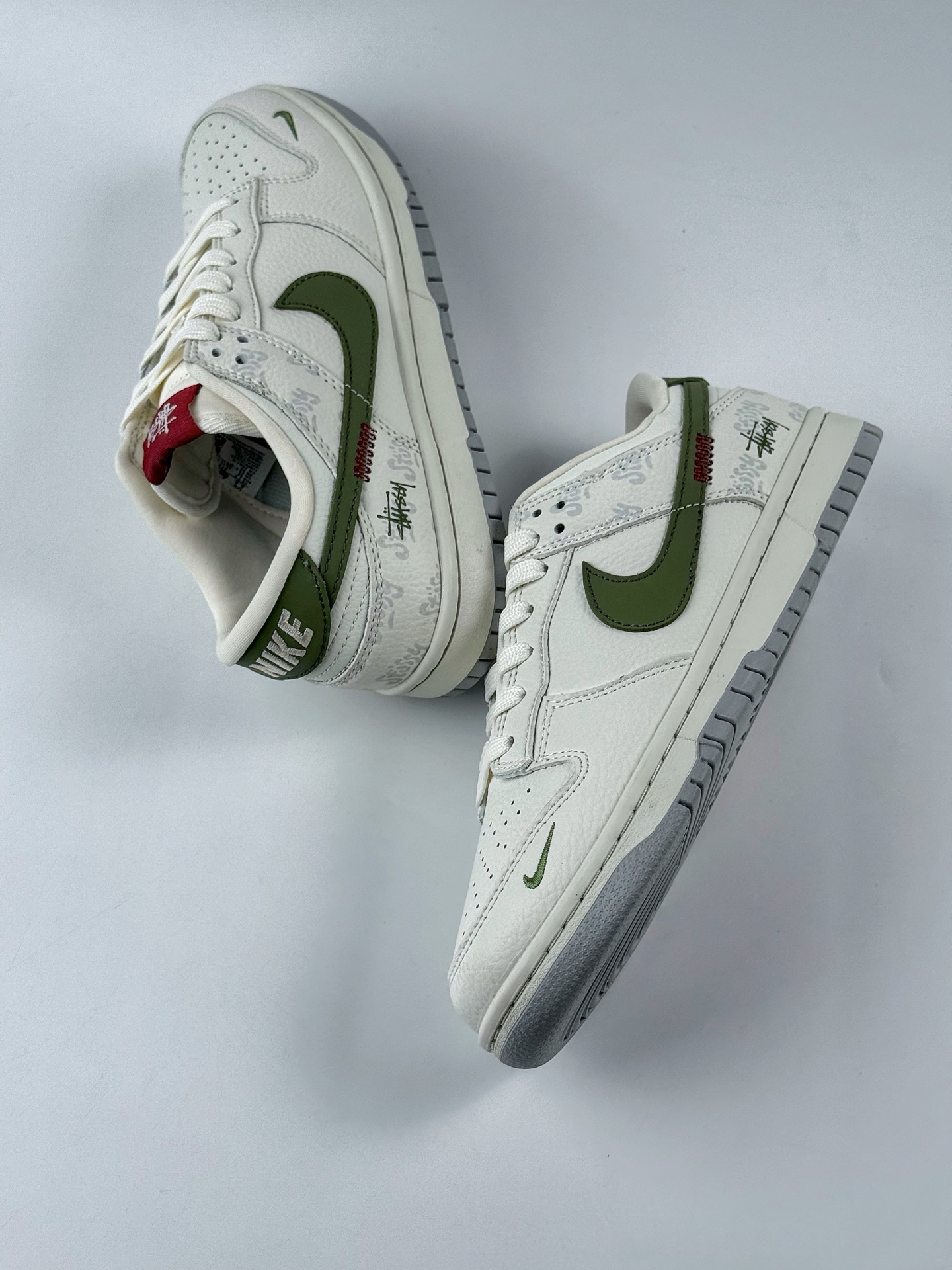 240 Nike SB Dunk Low x Stussy 白绿小钩 XY2026-156
