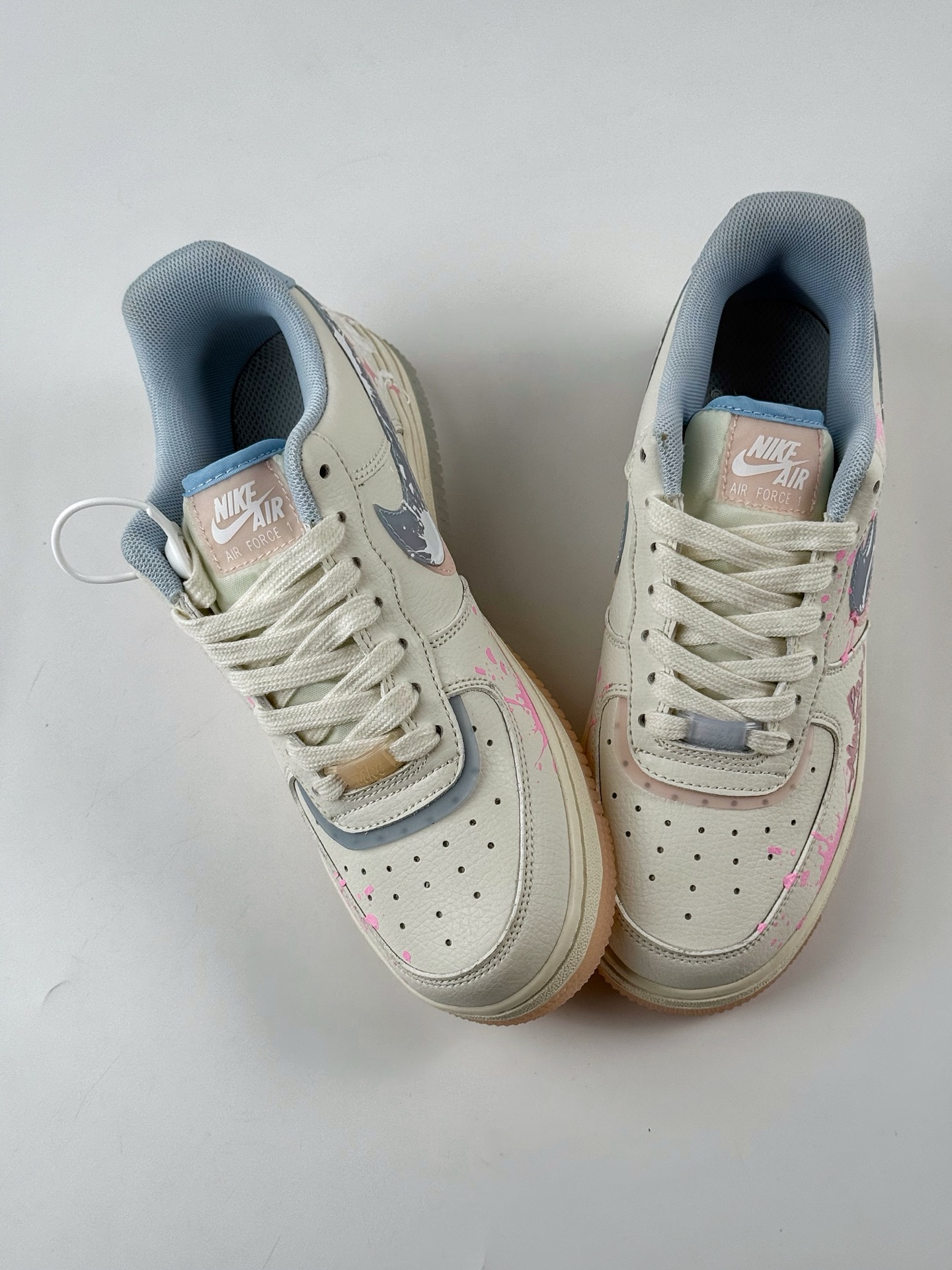 Nike Air Force 1 Low 07 米粉蓝涂鸦双小钩 CW1574-058