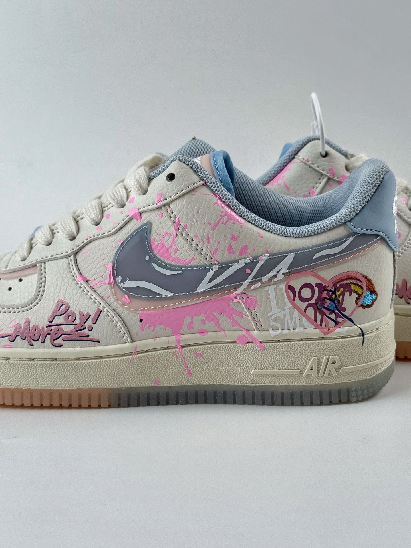 Nike Air Force 1 Low 07 米粉蓝涂鸦双小钩 CW1574-058