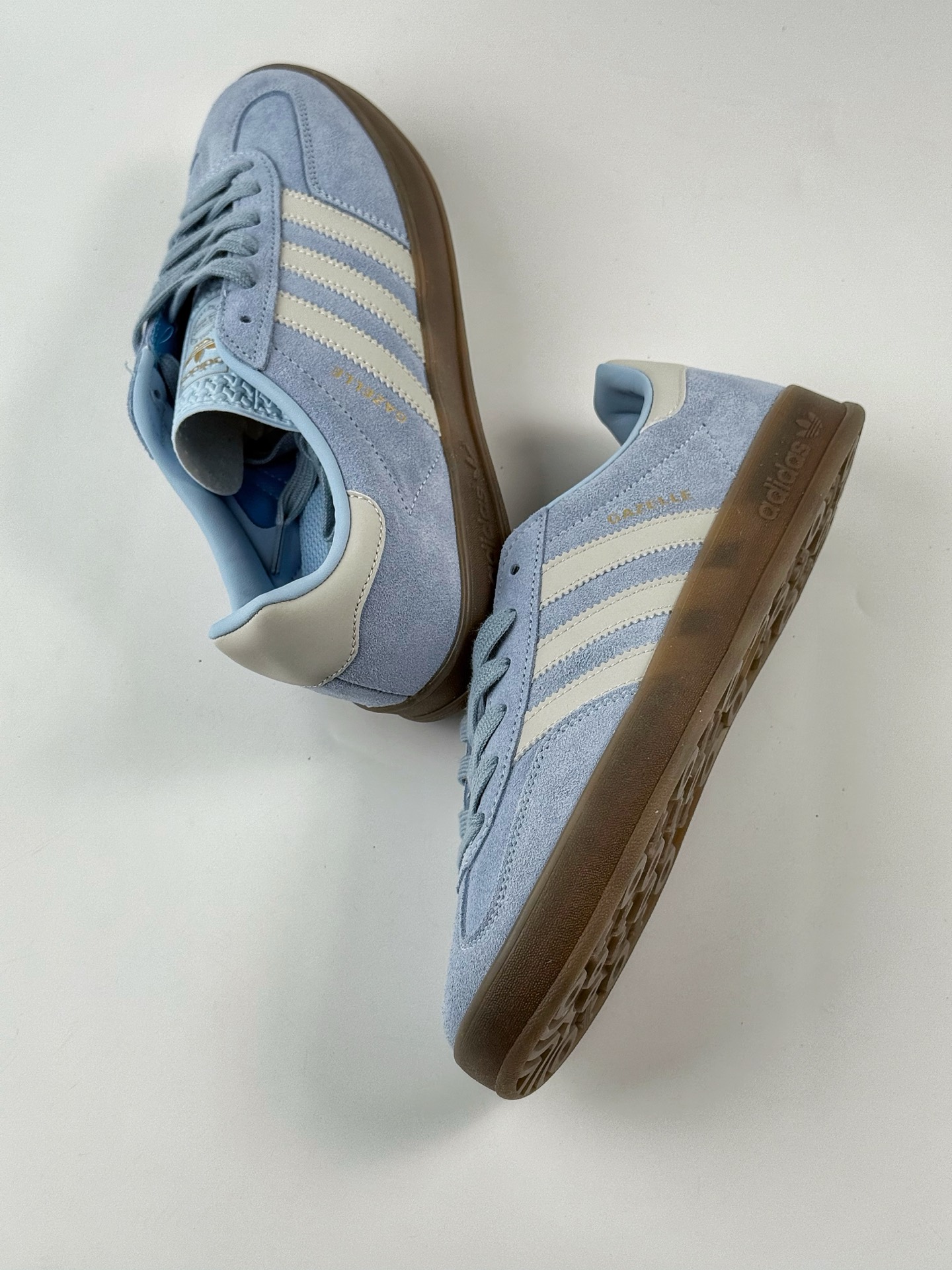 adidas Originals Gazelle INdoor 蓝白 三叶草休闲防滑耐磨低帮板鞋 JI2717