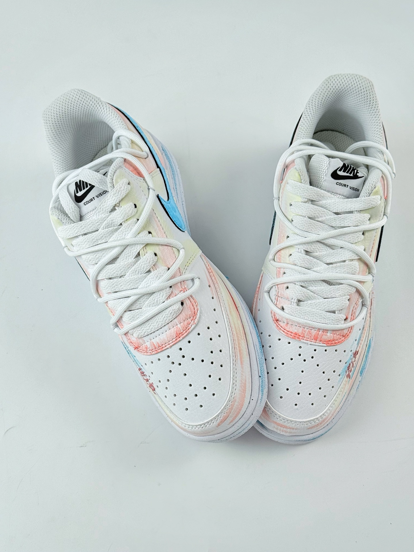 Nike Court Vision Low 1 悦动粉 清新 做旧 建百年 白粉 休闲运动板鞋 DH2987-217