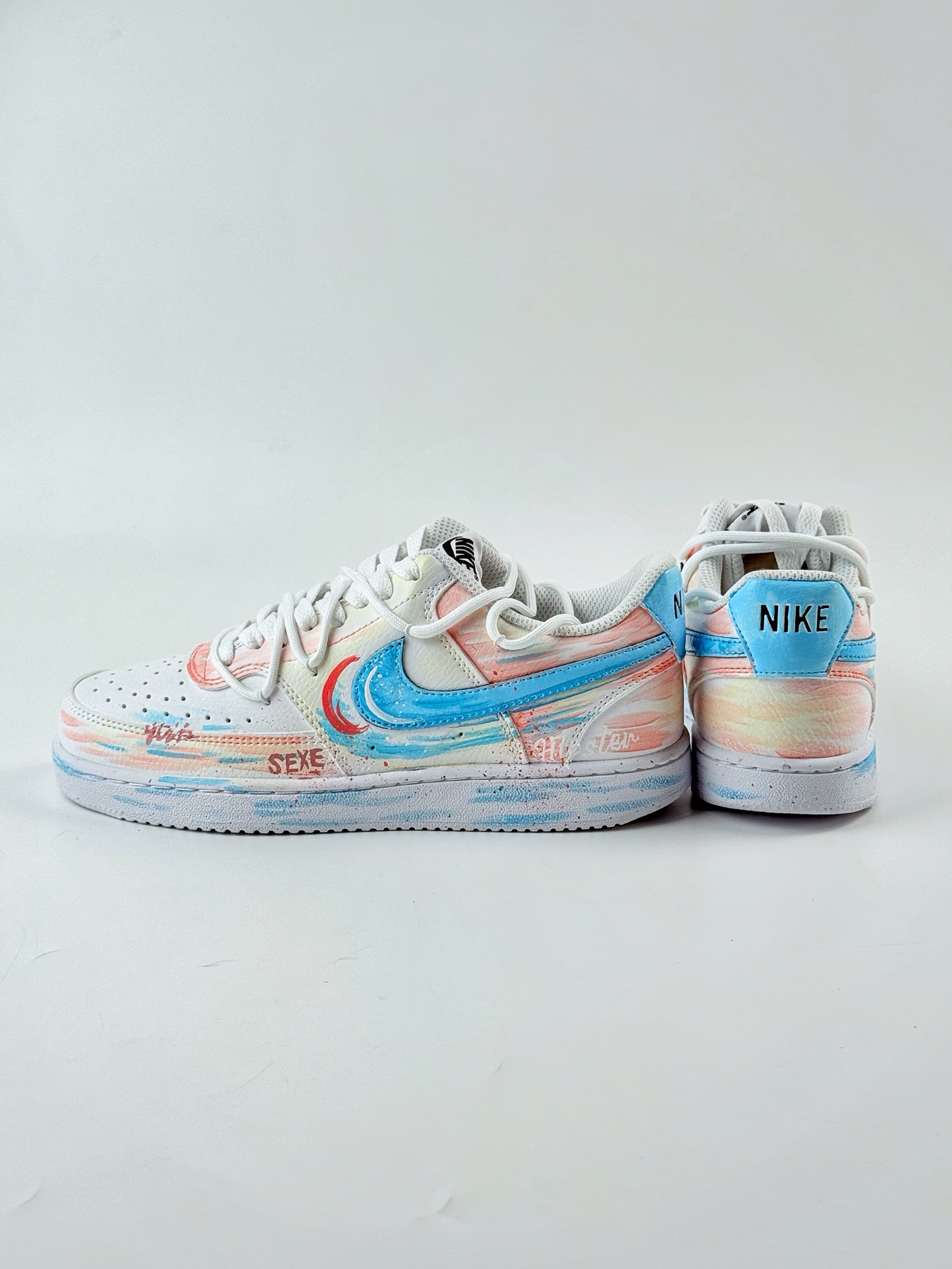 Nike Court Vision Low 1 悦动粉 清新 做旧 建百年 白粉 休闲运动板鞋 DH2987-217