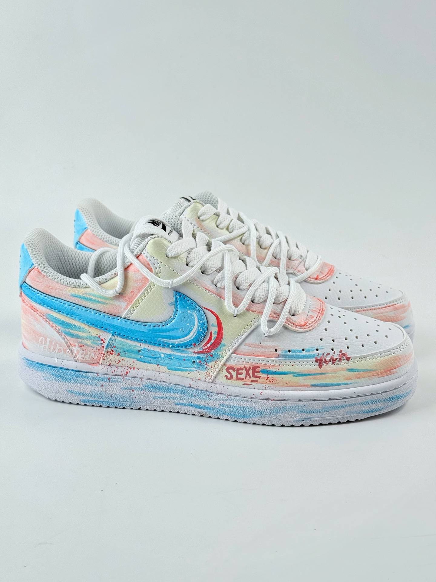 Nike Court Vision Low 1 悦动粉 清新 做旧 建百年 白粉 休闲运动板鞋 DH2987-217