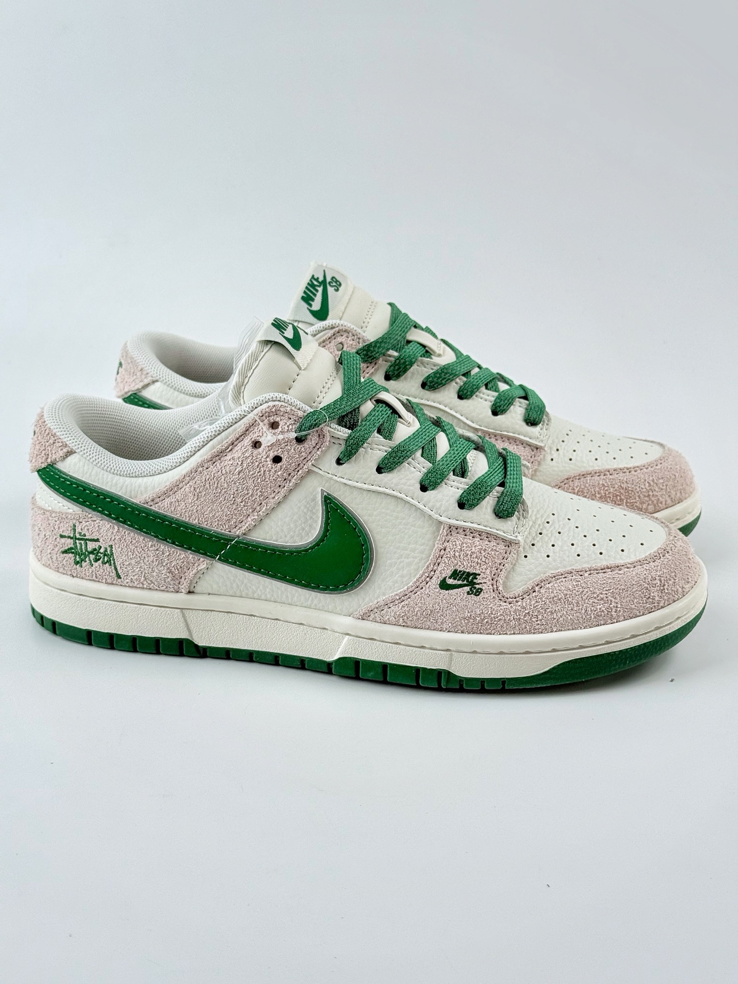 Nike SB Dunk Low x Stussy 白绿小钩满天星 FX1588-305