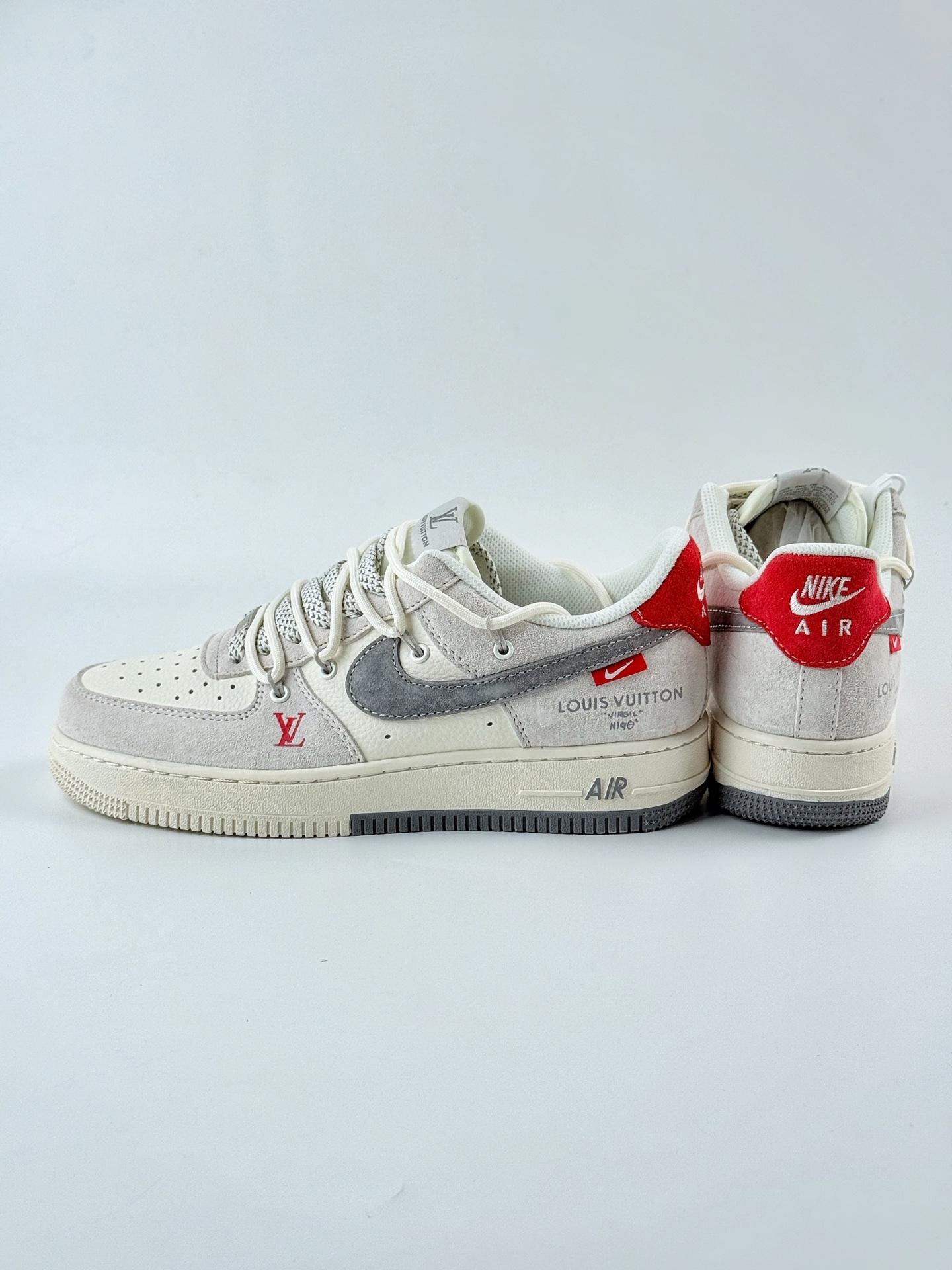 Nike Air Force 1 Low 07 x Louis Vuitton 白灰红绑带满天星 DM6868-084