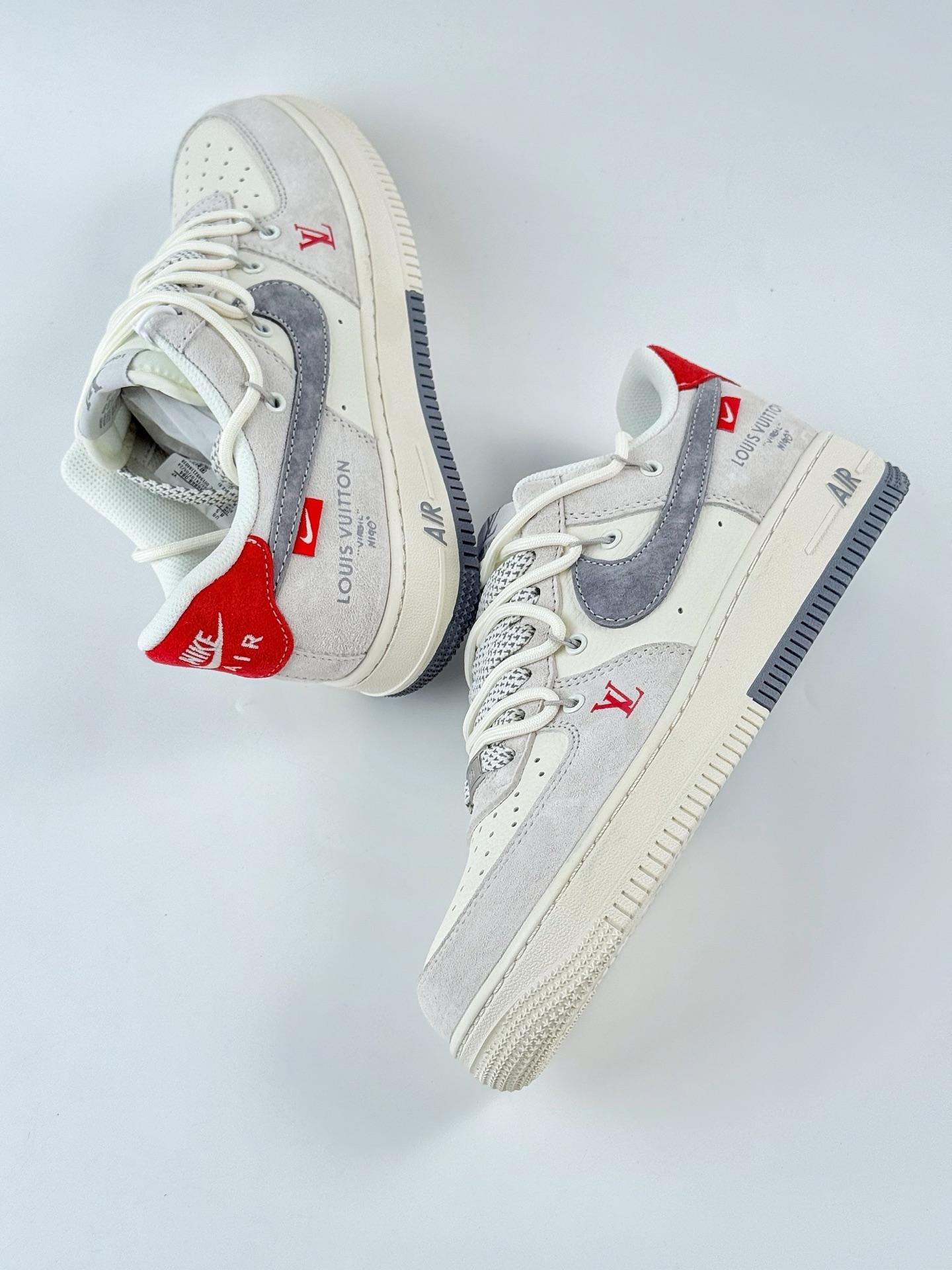 Nike Air Force 1 Low 07 x Louis Vuitton 白灰红绑带满天星 DM6868-084