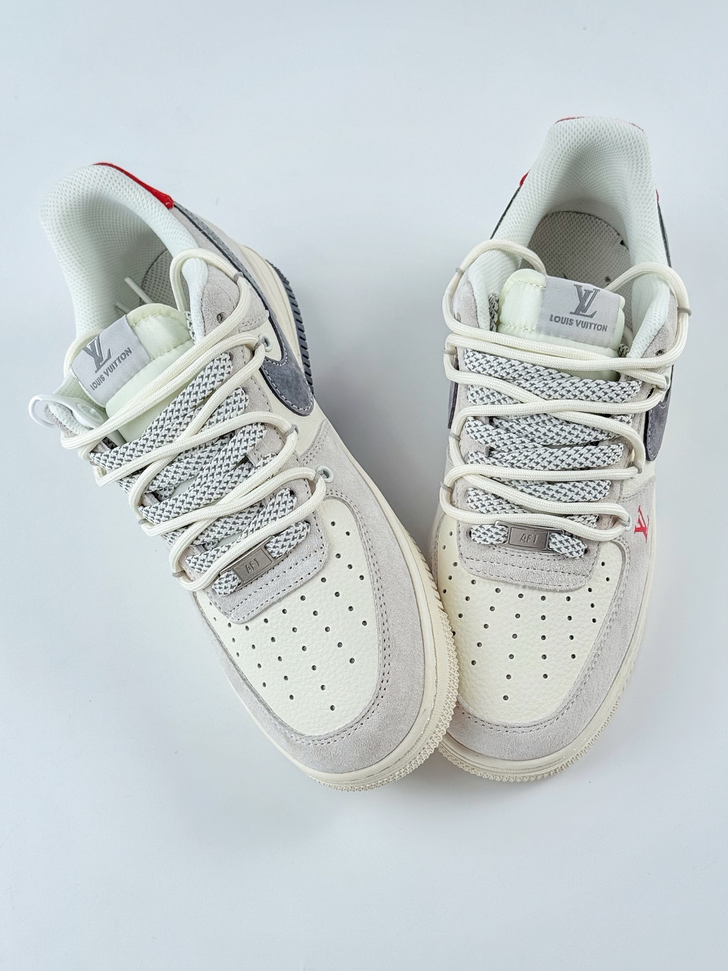 Nike Air Force 1 Low 07 x Louis Vuitton 白灰红绑带满天星 DM6868-084