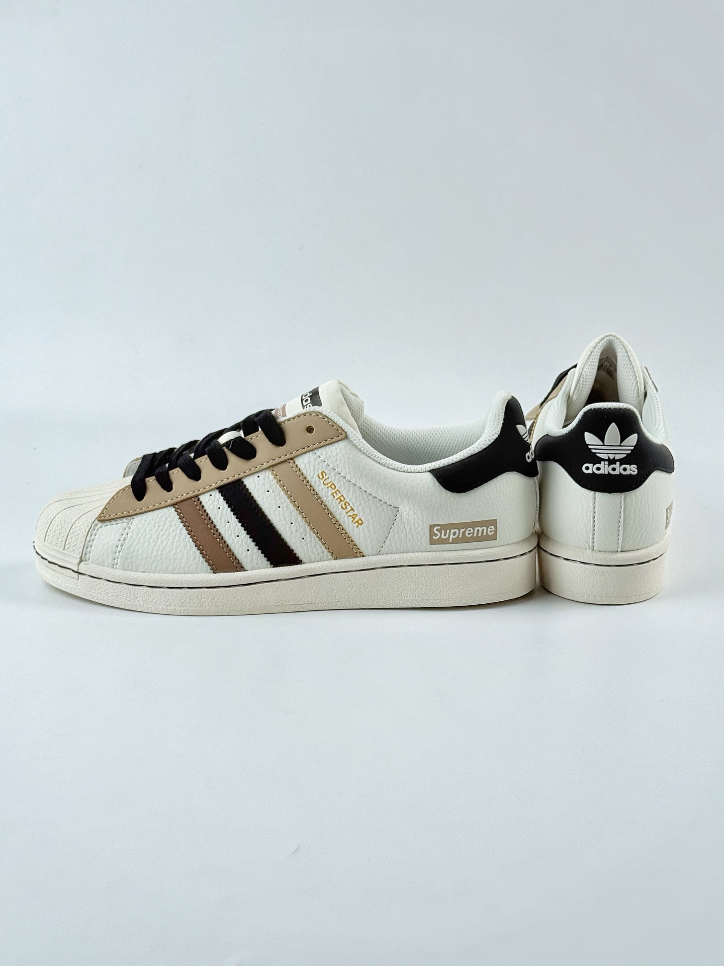 AD Originals Superstar x Supreme 白黑棕 SD6810