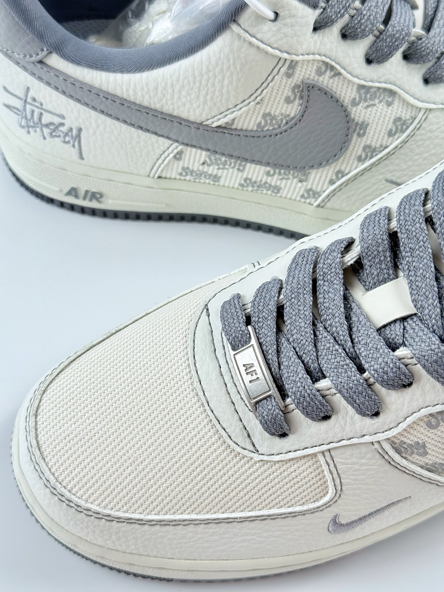 Nike Air Force 1 Low 07 x Stussy 白灰小钩满天星 BZ6808-101