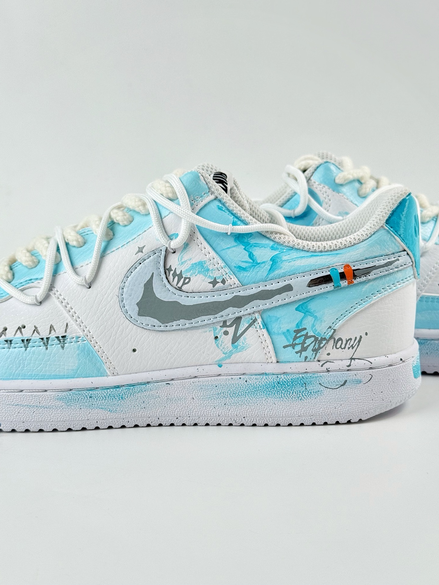 Nike Court Vision Low 1 星焕制造 梦熠星河 蓝灰色 休闲运动板鞋 DH2987-218