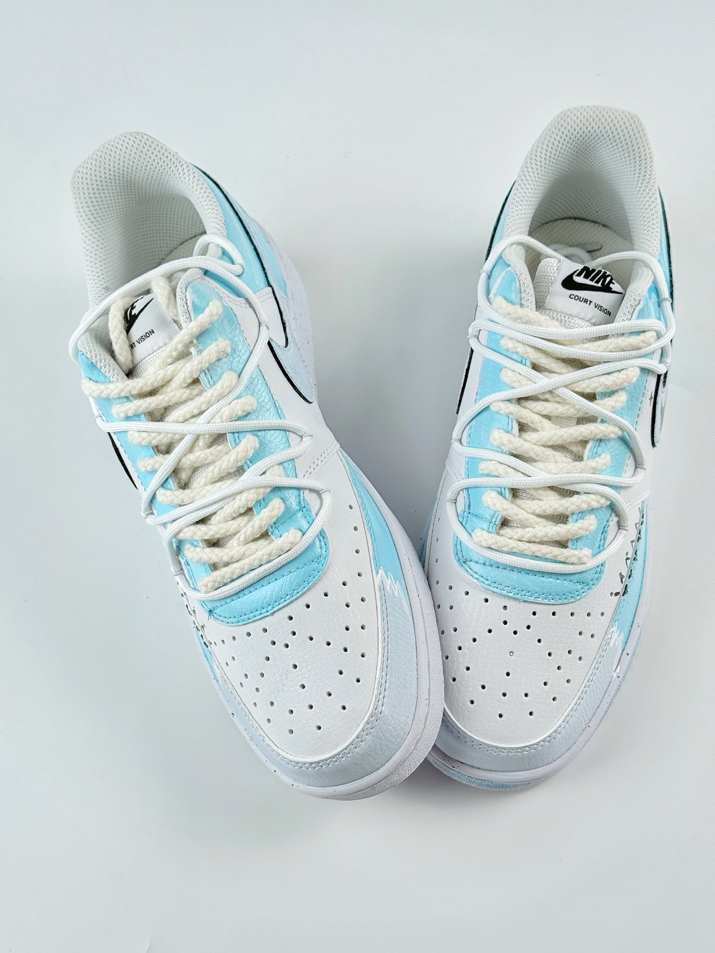 Nike Court Vision Low 1 星焕制造 梦熠星河 蓝灰色 休闲运动板鞋 DH2987-218