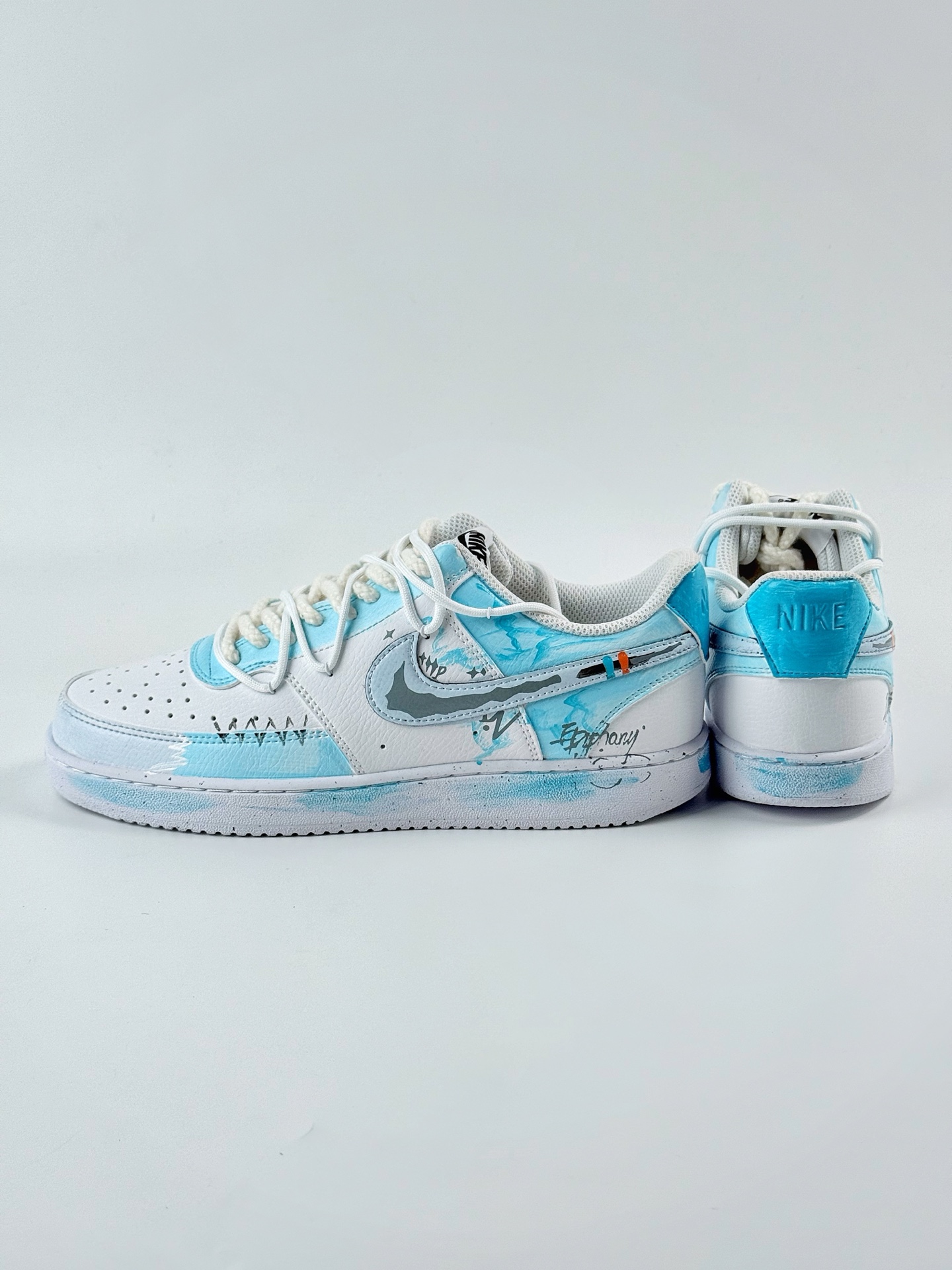 Nike Court Vision Low 1 星焕制造 梦熠星河 蓝灰色 休闲运动板鞋 DH2987-218