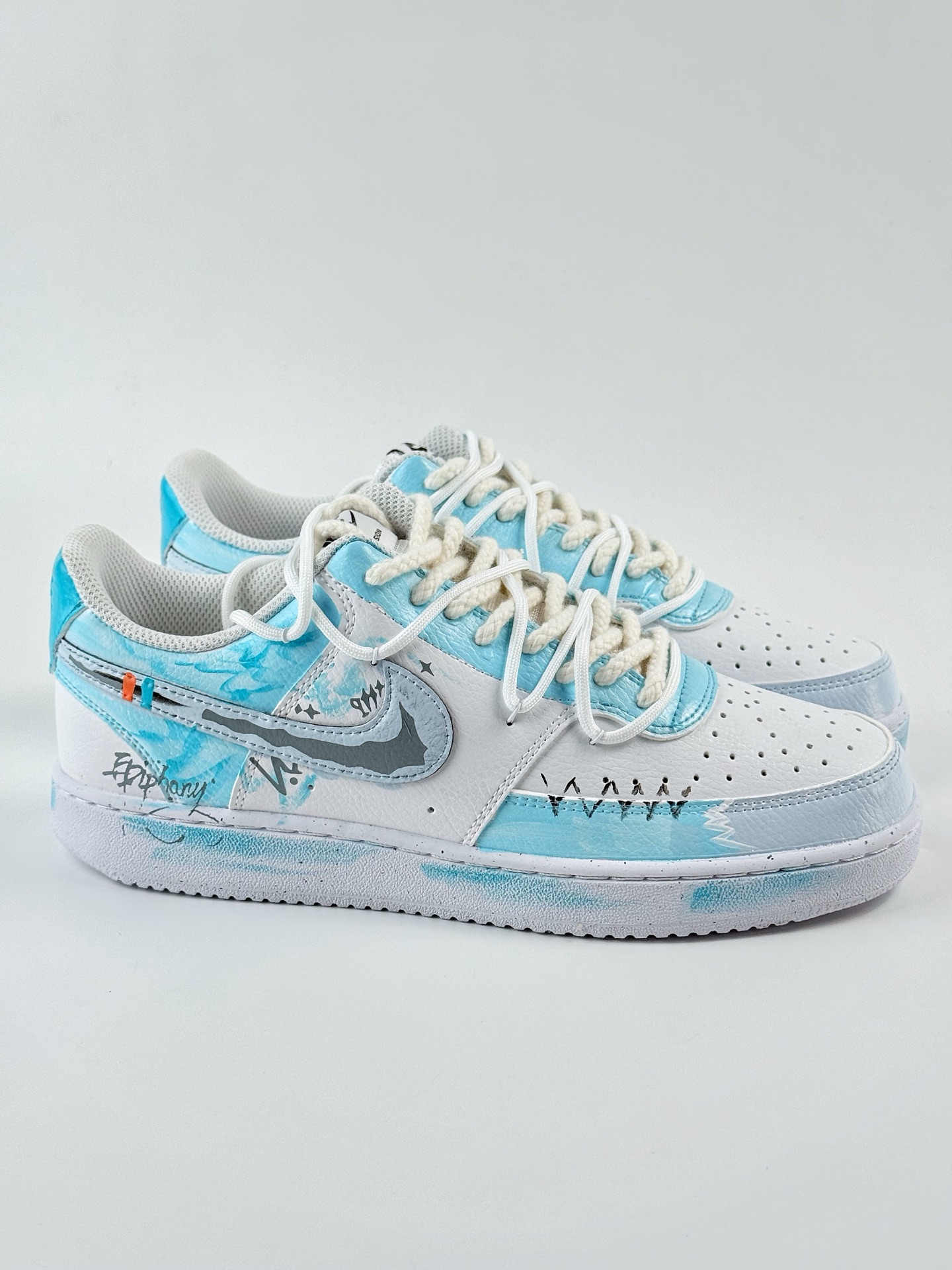 Nike Court Vision Low 1 星焕制造 梦熠星河 蓝灰色 休闲运动板鞋 DH2987-218