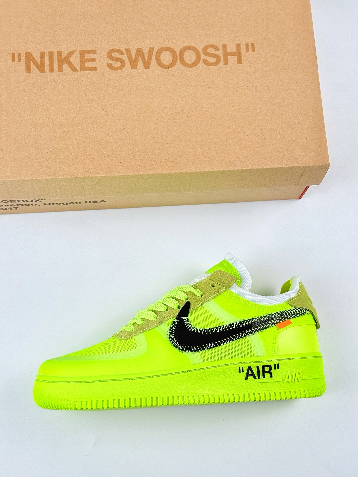 Nike Air Force 1 Low 07 x OFF-WHITE Part 2Volt THE THE 荧光绿 AO4606-700