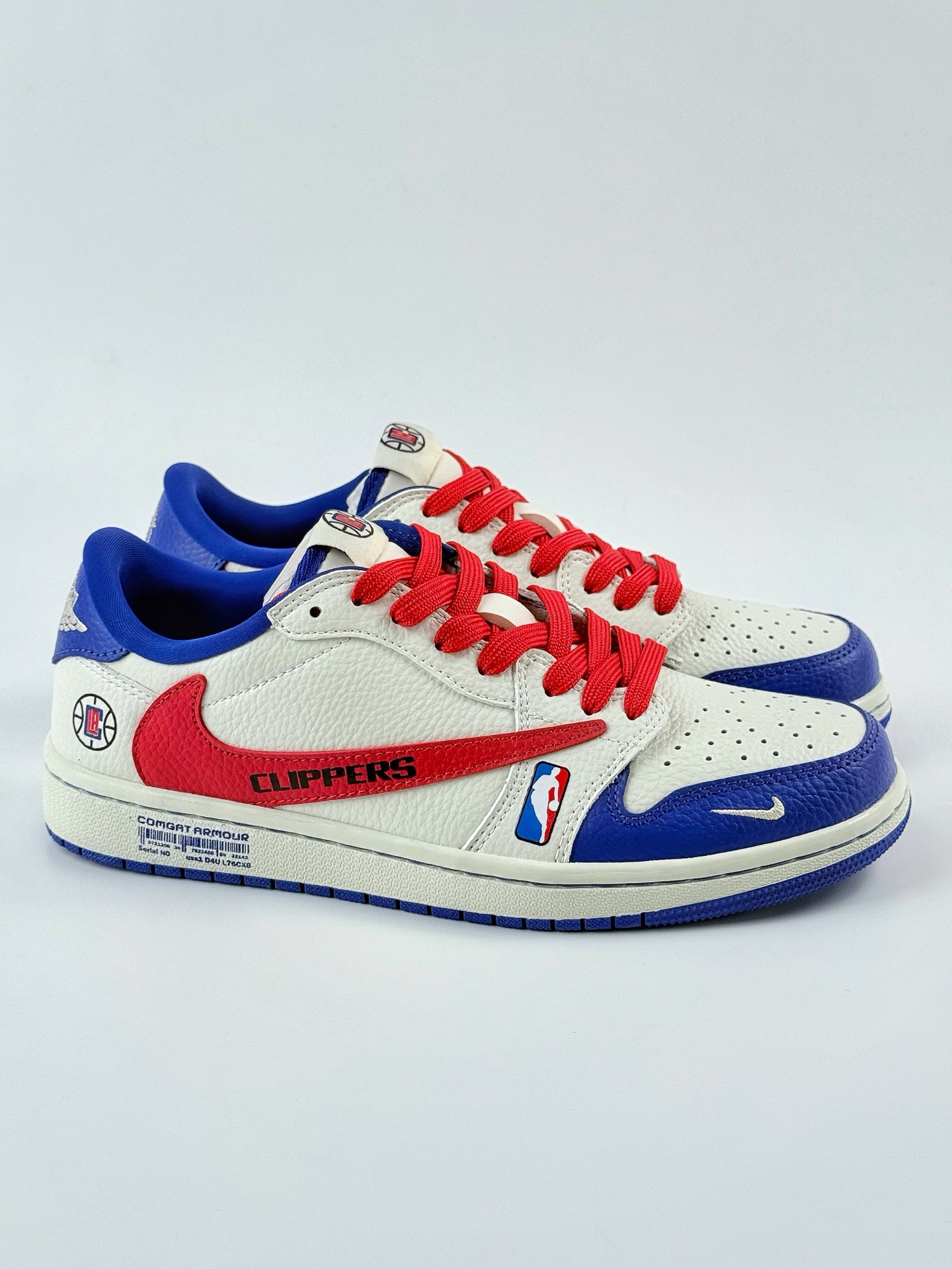 Travis Scott x Nike Air Jordan 1 Low x NBA Air Jordan 1 Low 反转蓝白红小钩倒钩 SC9207-026