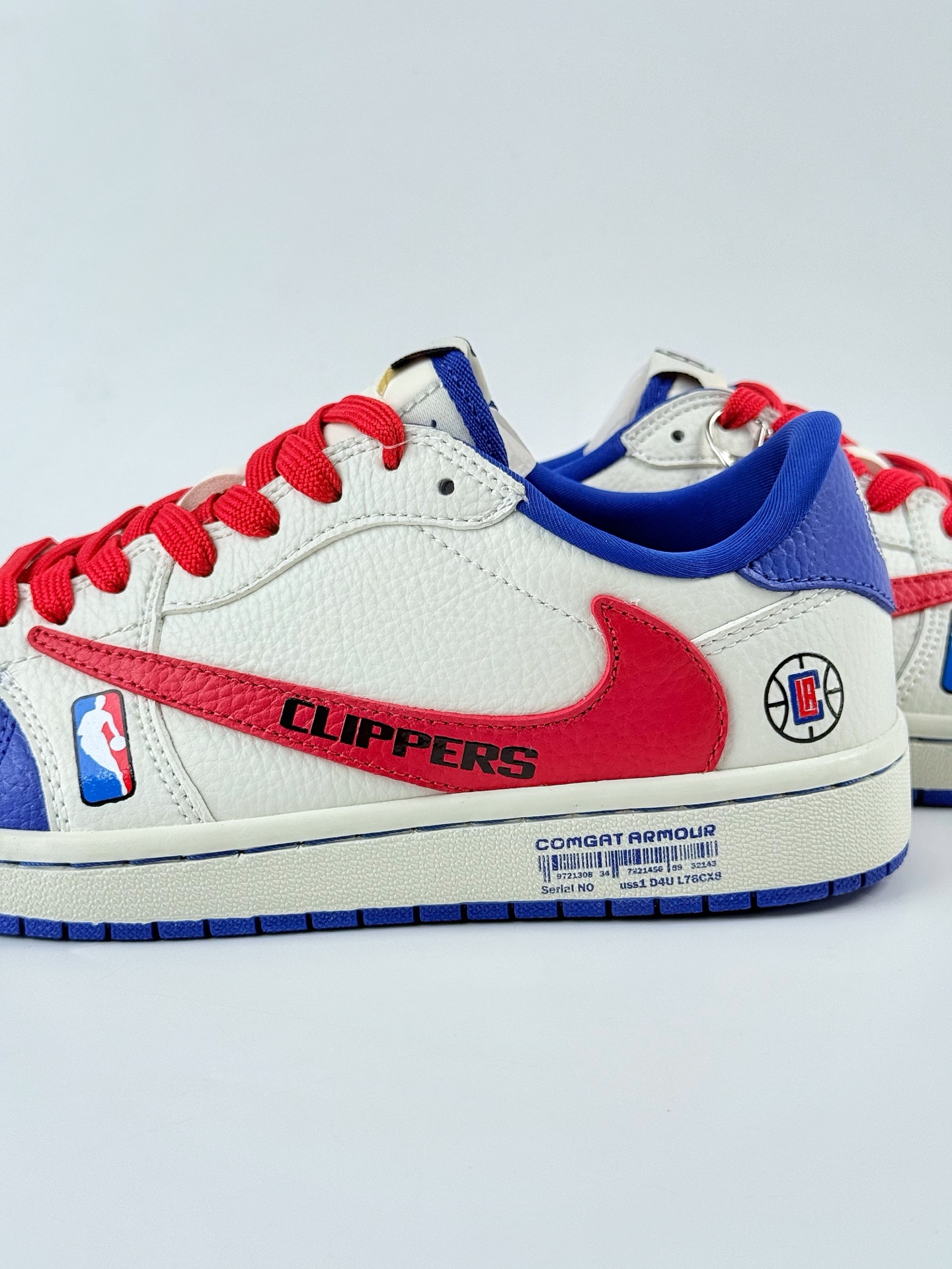 Travis Scott x Nike Air Jordan 1 Low x NBA Air Jordan 1 Low 反转蓝白红小钩倒钩 SC9207-026