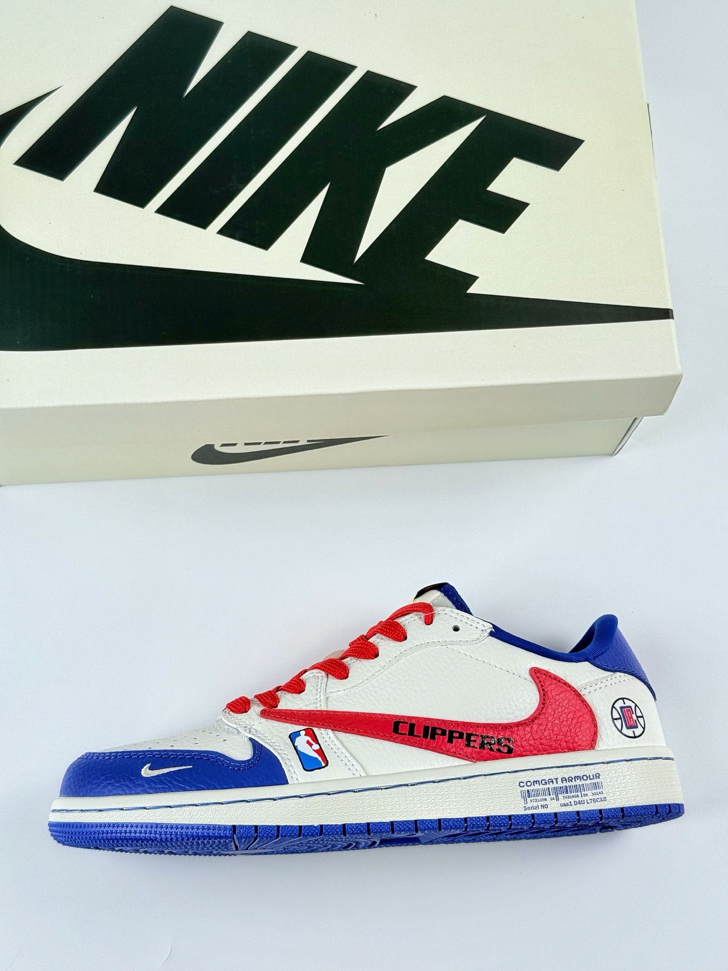 Travis Scott x Nike Air Jordan 1 Low x NBA Air Jordan 1 Low 反转蓝白红小钩倒钩 SC9207-026