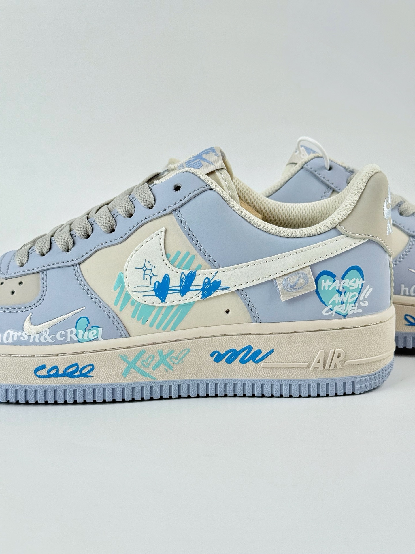 Nike Air Force 1 Low 07 白灰香芋紫 小钩涂鸦 DB3301-991