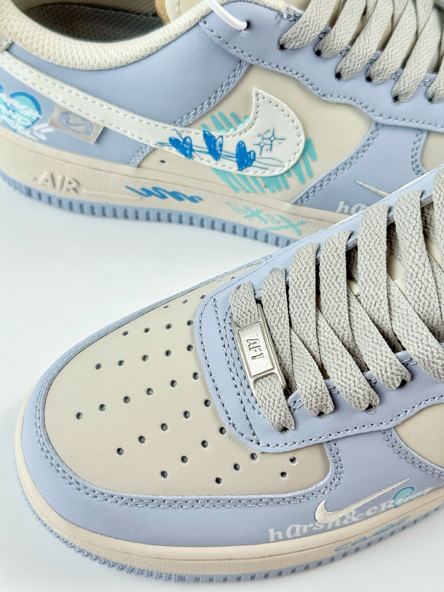 Nike Air Force 1 Low 07 白灰香芋紫 小钩涂鸦 DB3301-991