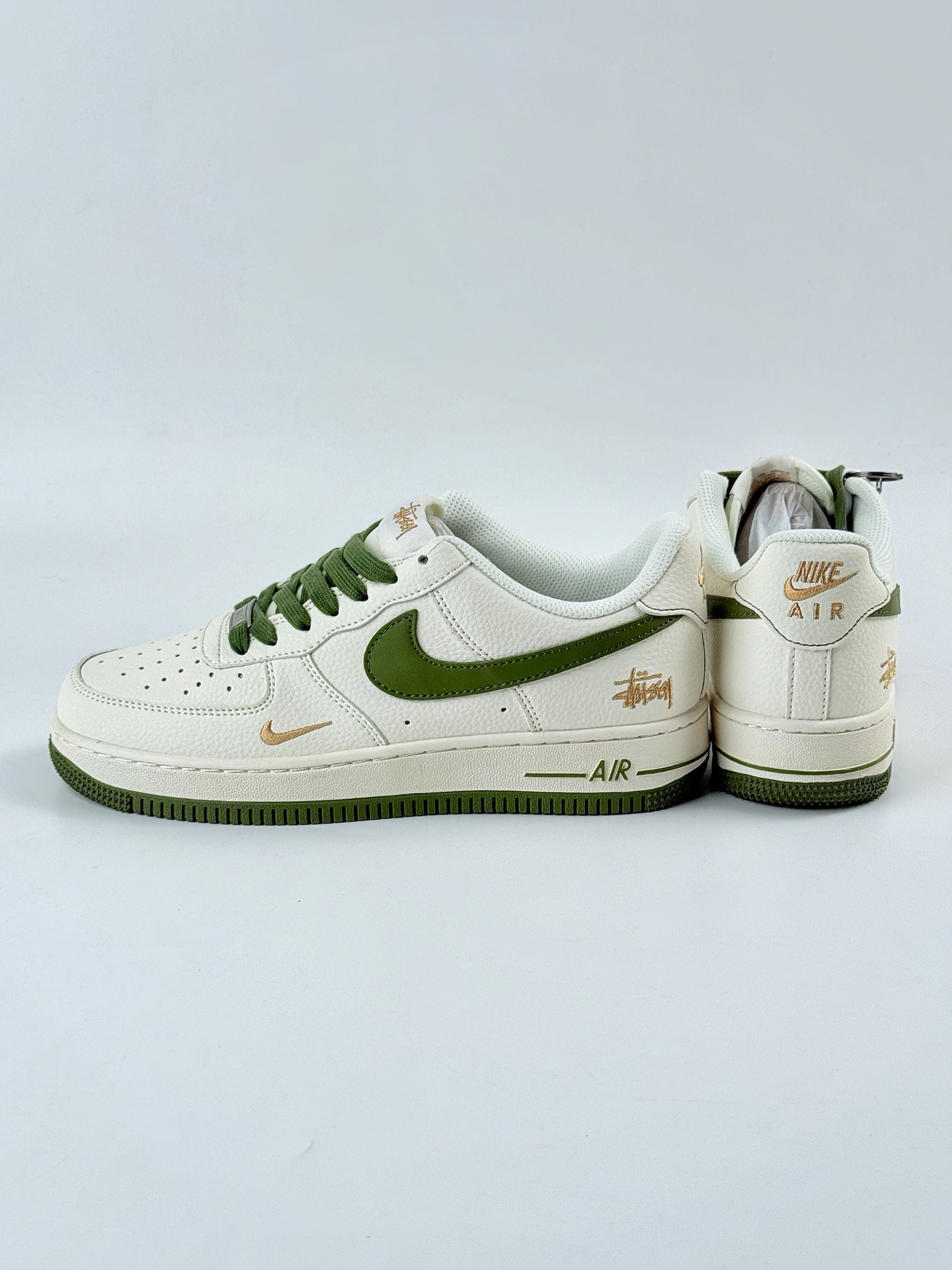 Nike Air Force 1 Low 07 x Stussy 白绿金小钩 XX3168-151