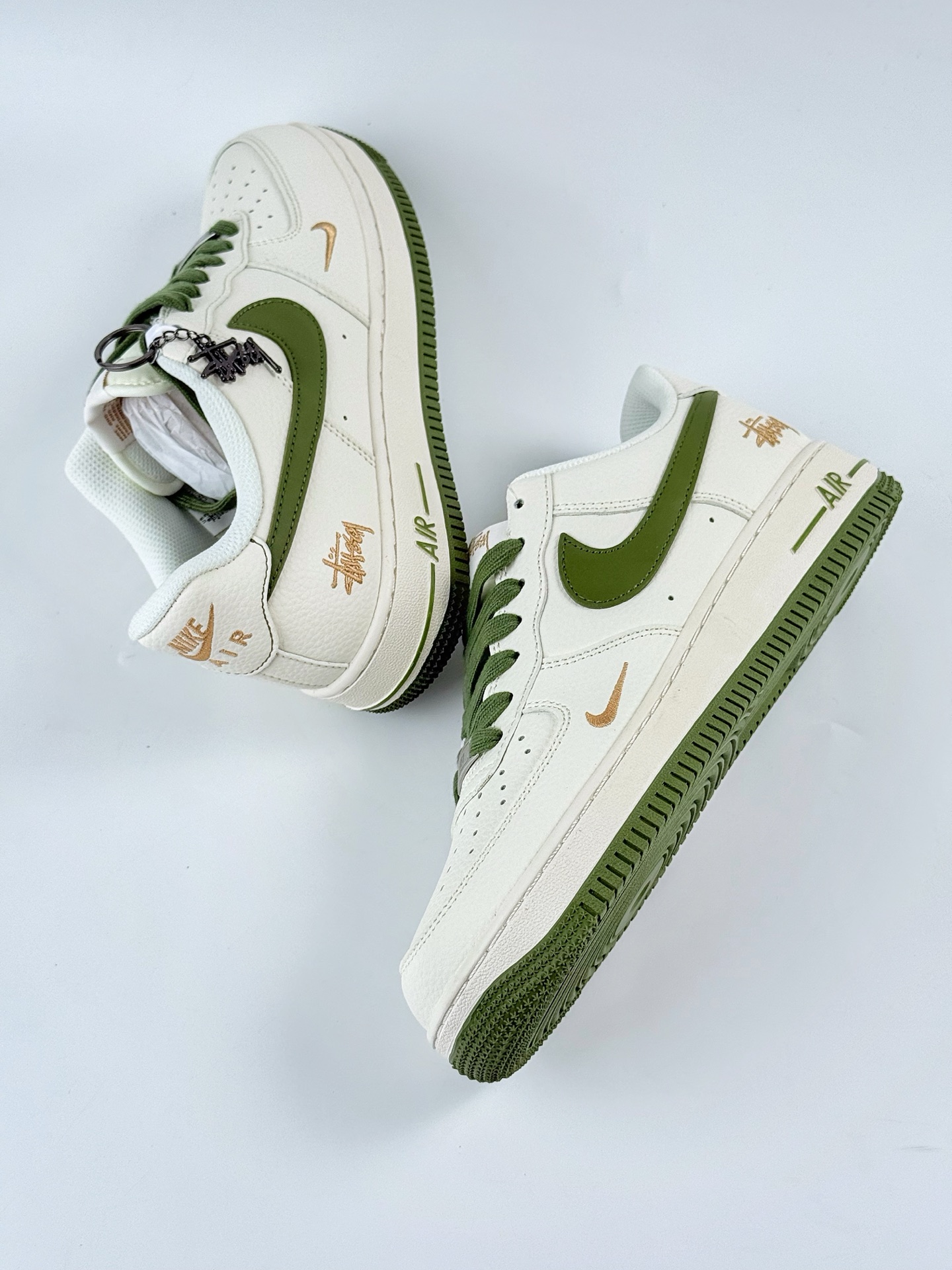 Nike Air Force 1 Low 07 x Stussy 白绿金小钩 XX3168-151
