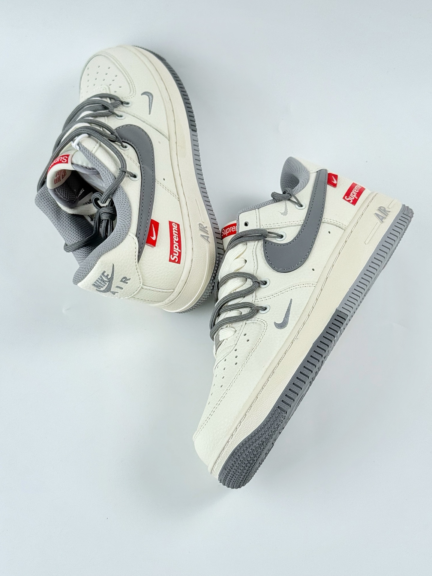 Nike Air Force 1 Low 07 x Supreme 白灰小钩绑带 DM6868-071